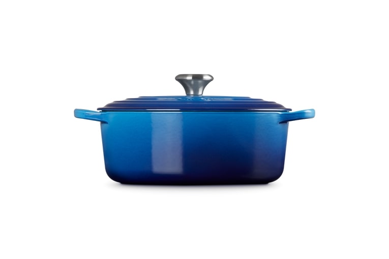 Le Creuset Bräter Sig 27cm SIG in Farbe Azure Le Creuset Bräter Sig 27cm Azure Oval