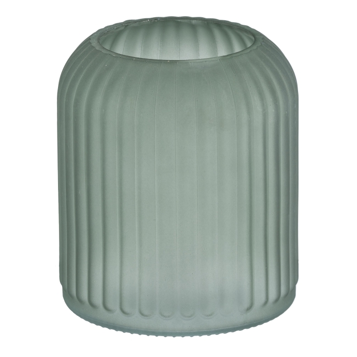 Gasper Glas Windlicht Gefäß in Farbe Türkis