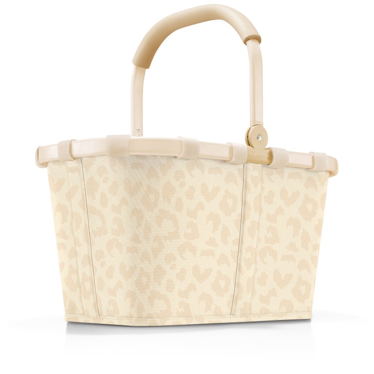 CARRYBAG in Farbe leo vanilla, Tasche, Beigefarbene Tragetasche, Leopardenmuster, Korbtasche, Tragetasche
