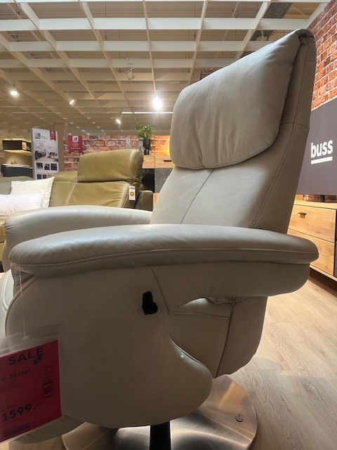 Himolla TV-Sessel Easy Swing in Longlife-Leder Kliff elektrisch verstellbar