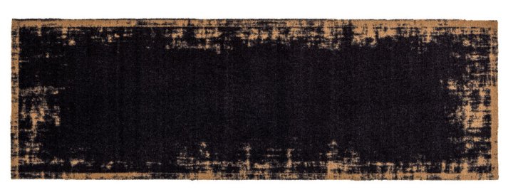 Golze & Söhne Türmatte Miabella ca. 50x150cm in Farbe Uni Bordüre Golze & Söhne Türmatte Miabella ca. 50x150cm in Farbe Uni Bordüre, teppich, runner, schwarz, fransen, rand