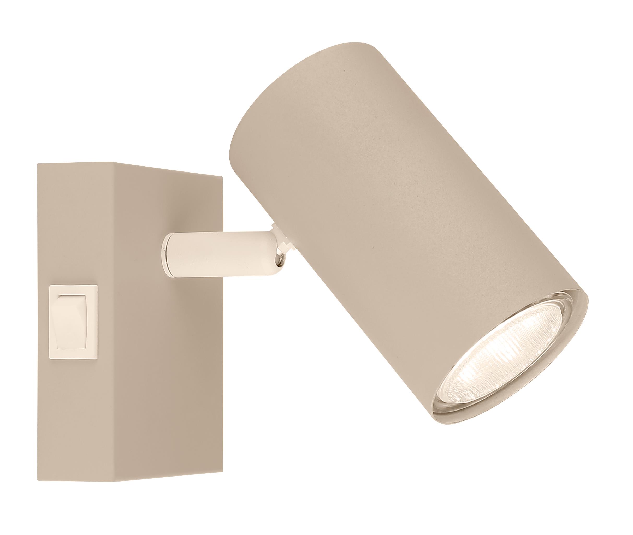 Globo Strahler ROBBY 1-flammig in Farbe sandfarben, Beleuchtung, Lampe, Elektrisches Gerät, Schalter