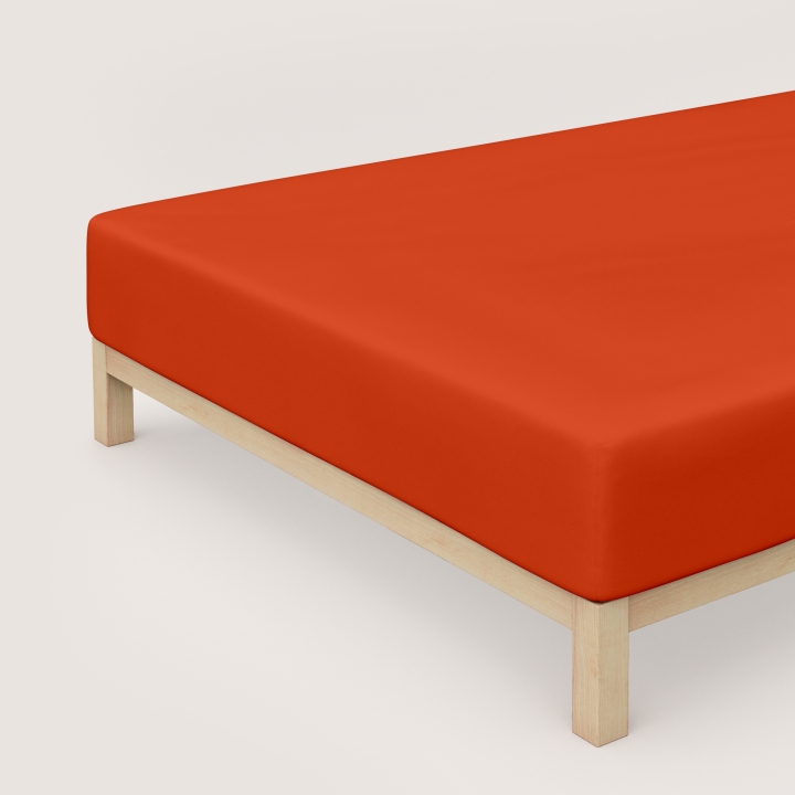 Schlafgut Pure Boxspring Spannbettlaken ca. 180x200-200x220cm in Farbe Red Mid