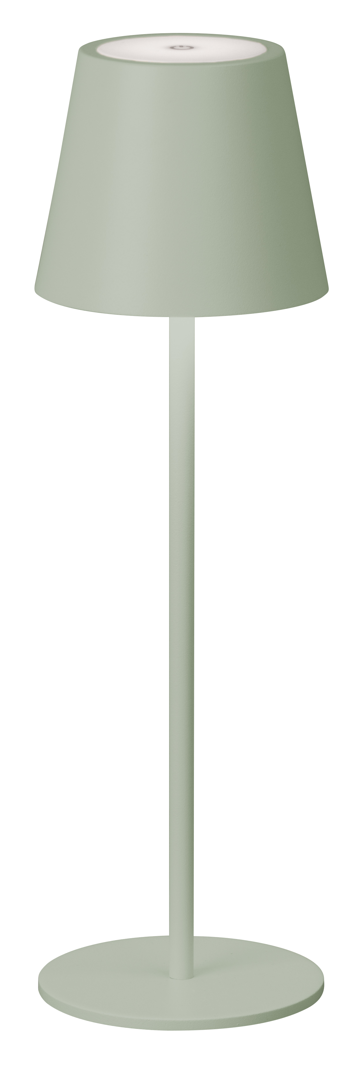 FH Lighting LED-Tischleuchte VILETTO in Metall salbeigrün, Tischlampe, Stehlampe, Lampenschirm, Standleuchte, Graugrün