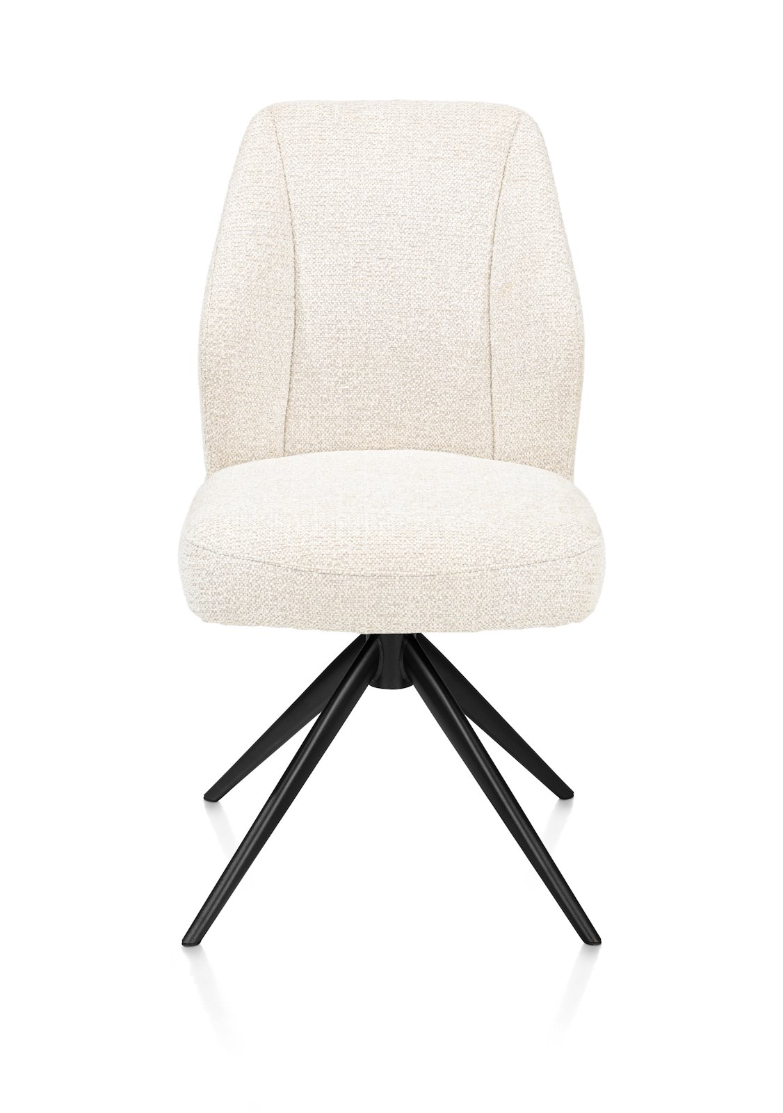 // Stoff Sevilla creme // Metallgestell off black // drehbar mit Rückholfunktion // ca. B60 H88 T66, Stuhl, Bürostuhl, Stoffbezug, Schwingsessel, Vierbeinige Basis