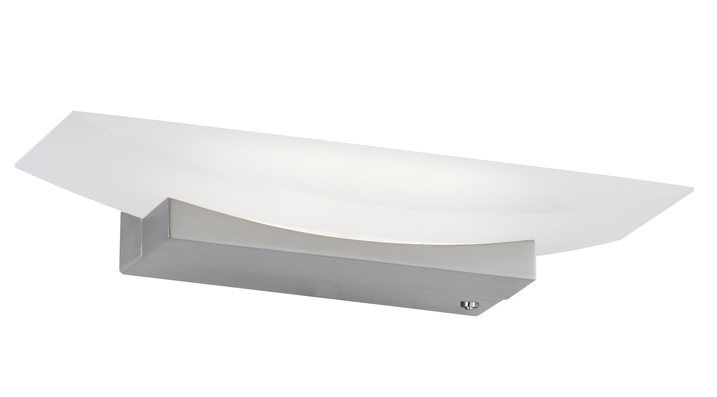 Fischer & Honsel LED-Wandleuchte BOWL TW 1-flammig in Farbe Nickel matt/Acrylglas weiß satiniert