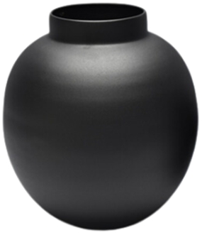 Vase Moya ca.28x27cm  in black 900, Vase, schwarz, matt, bauchige Form, schmale Öffnung