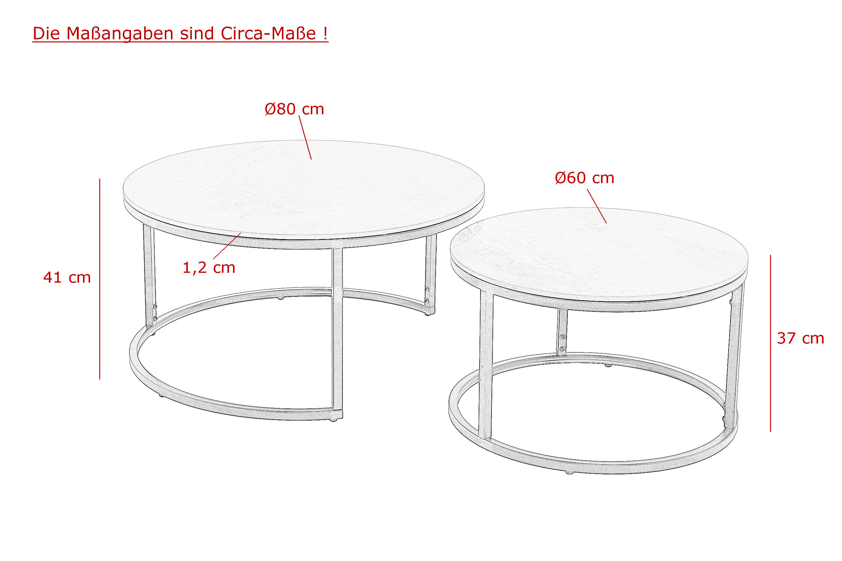 Couchtisch 2er-Set in Marmoroptik grau/schwarz 12/03
