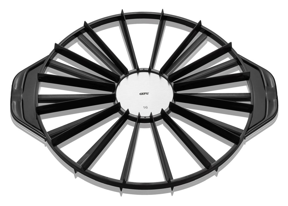 GEFU Tortenteiler COOKIE in Farbe schwarz/silber