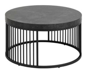 Actona Couchtisch STRINGTON in Platte Melamin Marmor schwarz
