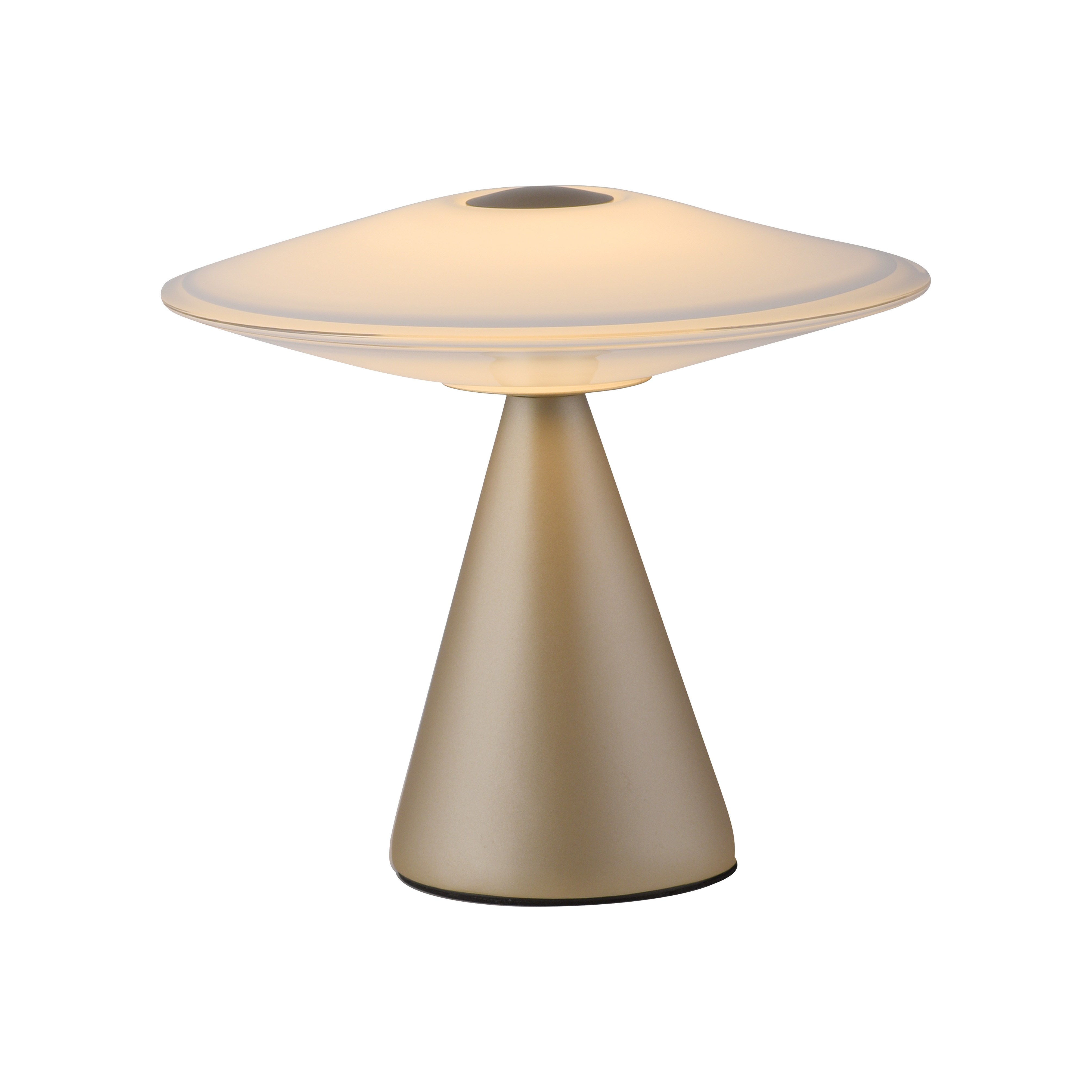 Paul Neuhaus LED-Tischleuchte ELIPSA 1-flammig in Farbe bronce, Tischlampe, LED-Lampe, Kegelstandfuß, Beleuchtung, Kugel-Lampe