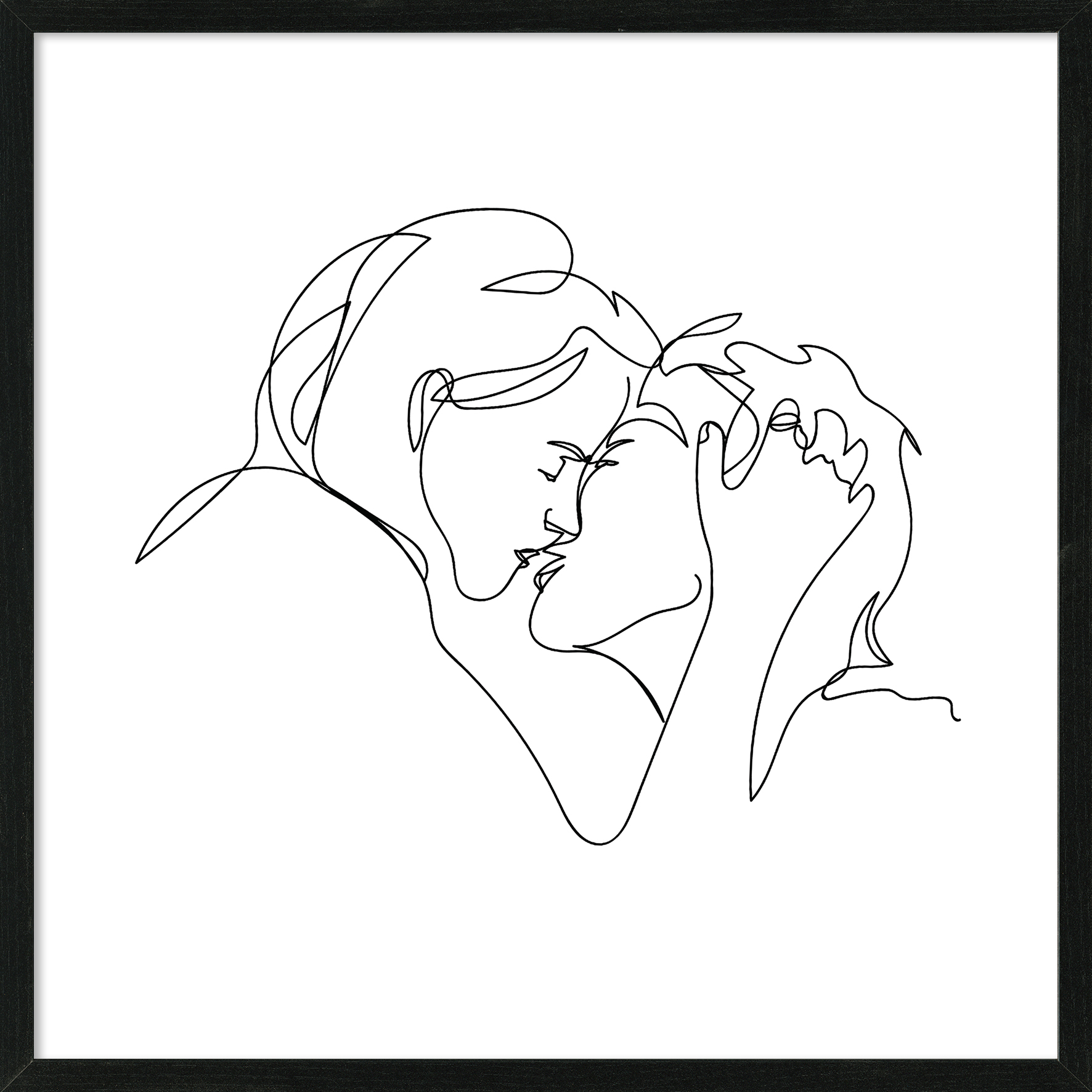 ProArt Framed-Art Slim Scandic 53x53cm Kissing Couple ProArt Framed-Art Slim Scandic 53x53cm Kissing Couple