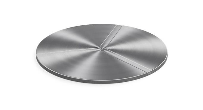 Deckel BOWL 70 in Edelstahl gebürstet, metall, Edelstahl, rund, Pizzaständer, Segmente unterstützt