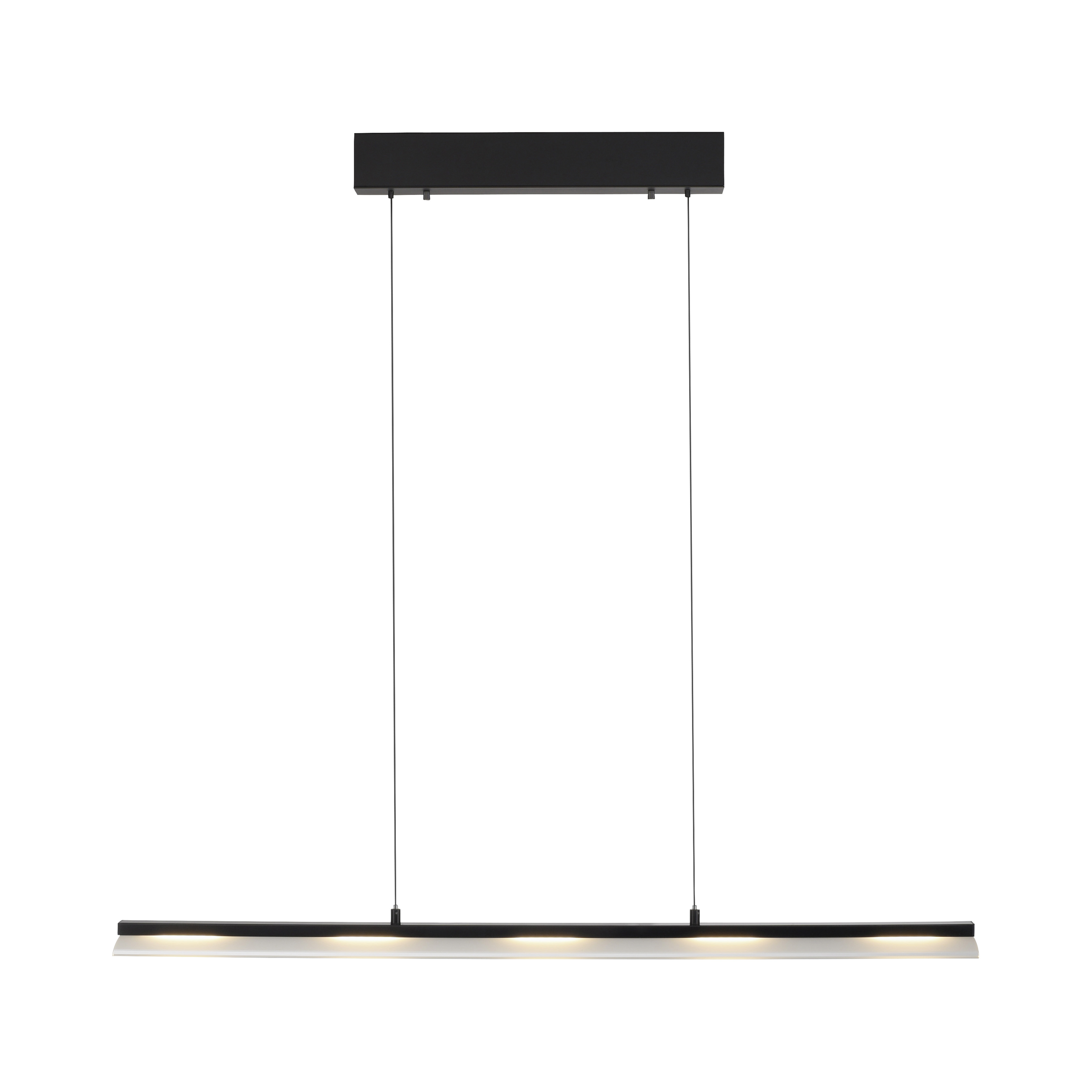LED-Pendelleuchte NELE 1-flammig in Farbe schwarz, pendant light, linear fixture, schwarze leiste, pendelleuchte, LED-streifen