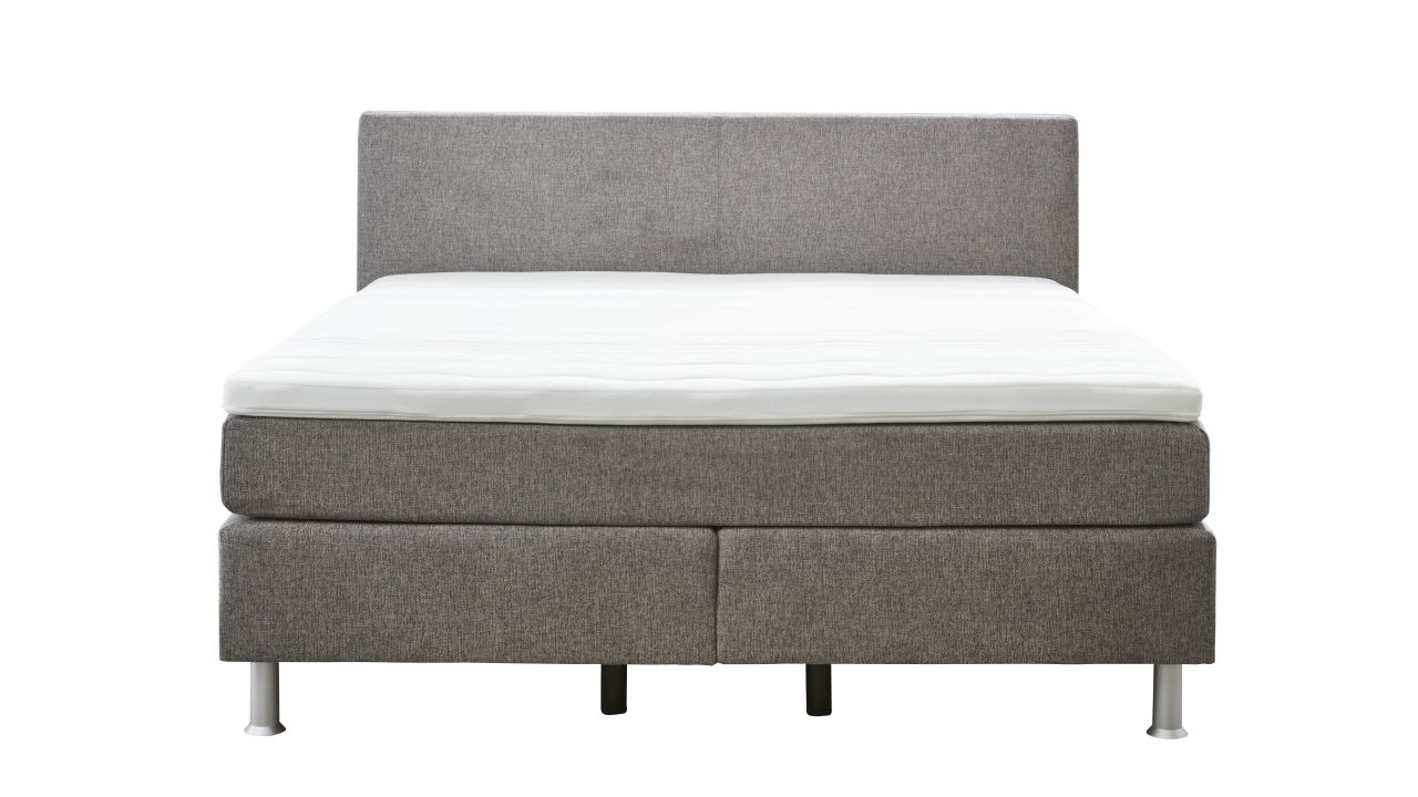 Comfortmaster Boxspringbett 3-Sterne ca. 180 x 200 cm in Stoff grau