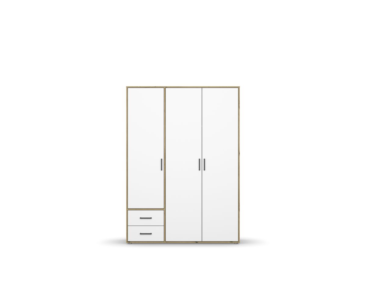 Rauch Drehtürenschrank VOYAGER 3-türig in Front alpinweiß/Korpus Eiche Artisan Rauch Drehtürenschrank VOYAGER 3-türig in Front alpinweiß/Korpus Eiche Artisan