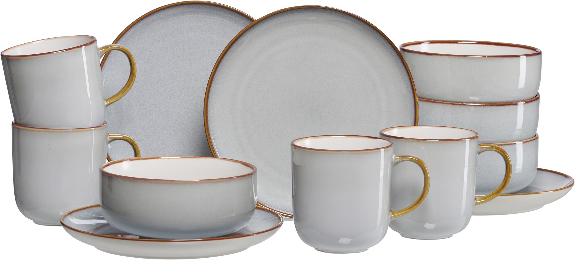 Ritzenhoff & Breker Frühstücksservice PORTOFINO 12-teilig in Farbe grau Ritzenhoff & Breker Frühstücksservice PORTOFINO 12-teilig in Farbe grau