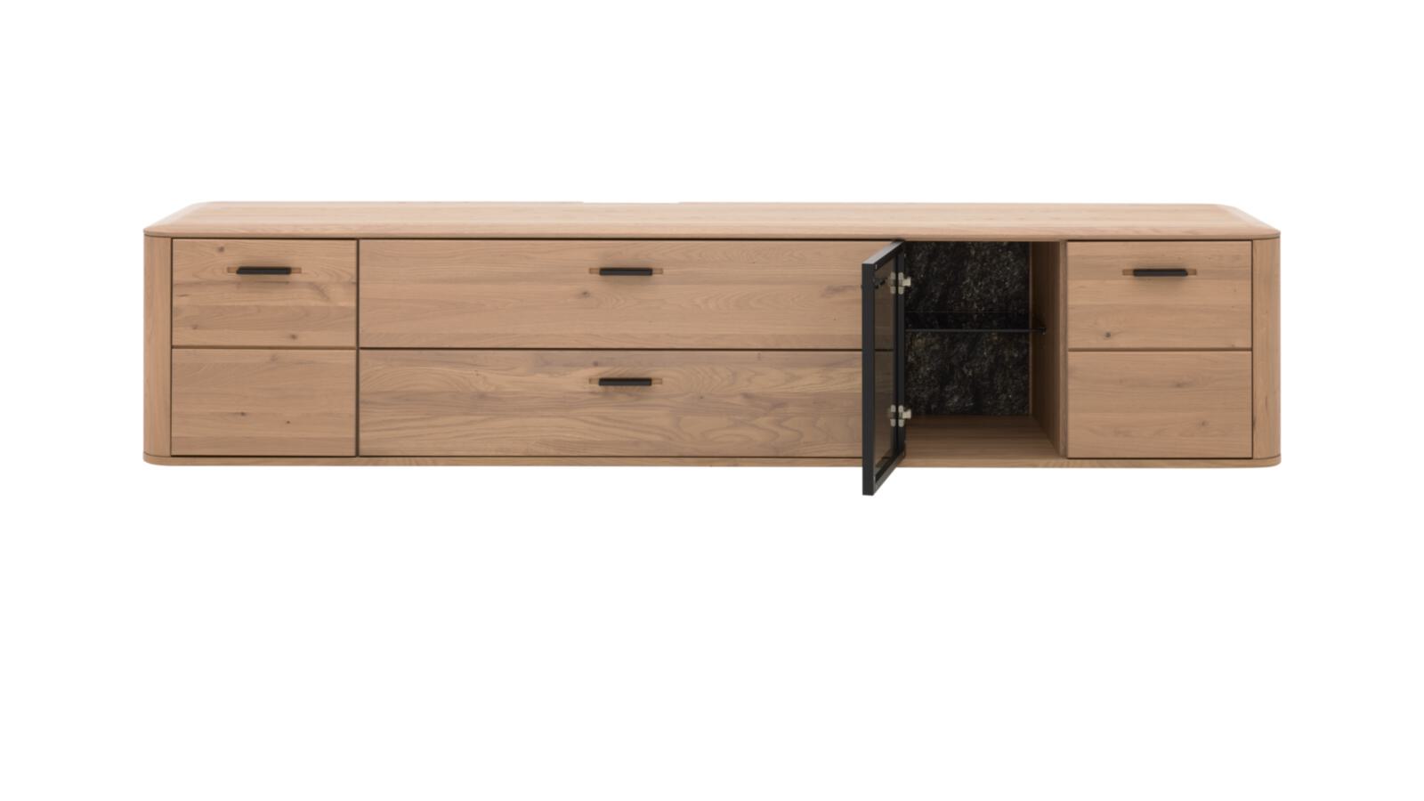 Interliving Wohnkombination IL2029 ca. B295 H205 T45 cm in Wildeiche massiv Interliving Wohnkombination IL2029 ca. B295 H205 T45 cm in Wildeiche massiv