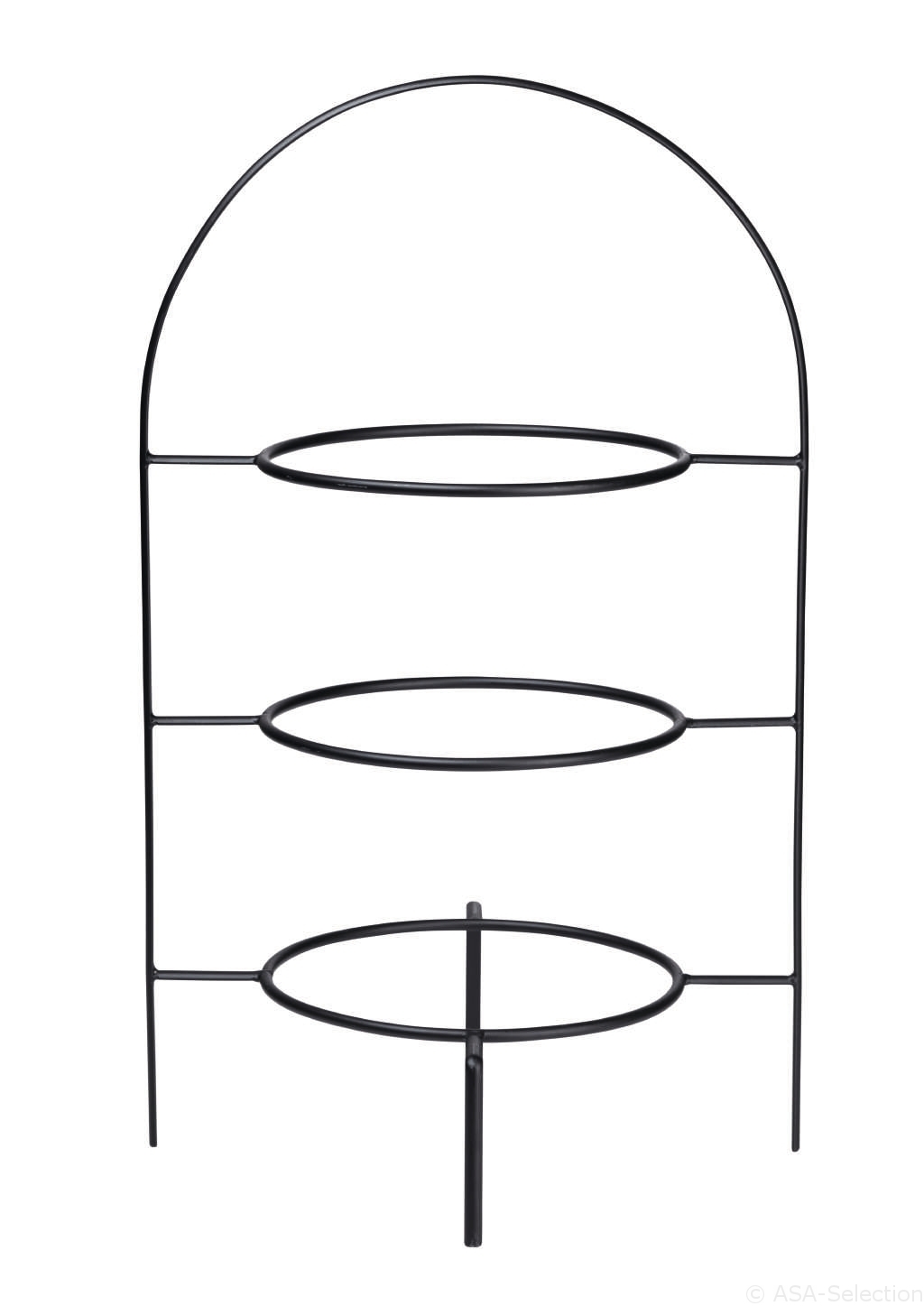 ASA Selection Etagere 3-stufig für Essteller LIGNE NOIRE in Farbe schwarz matt