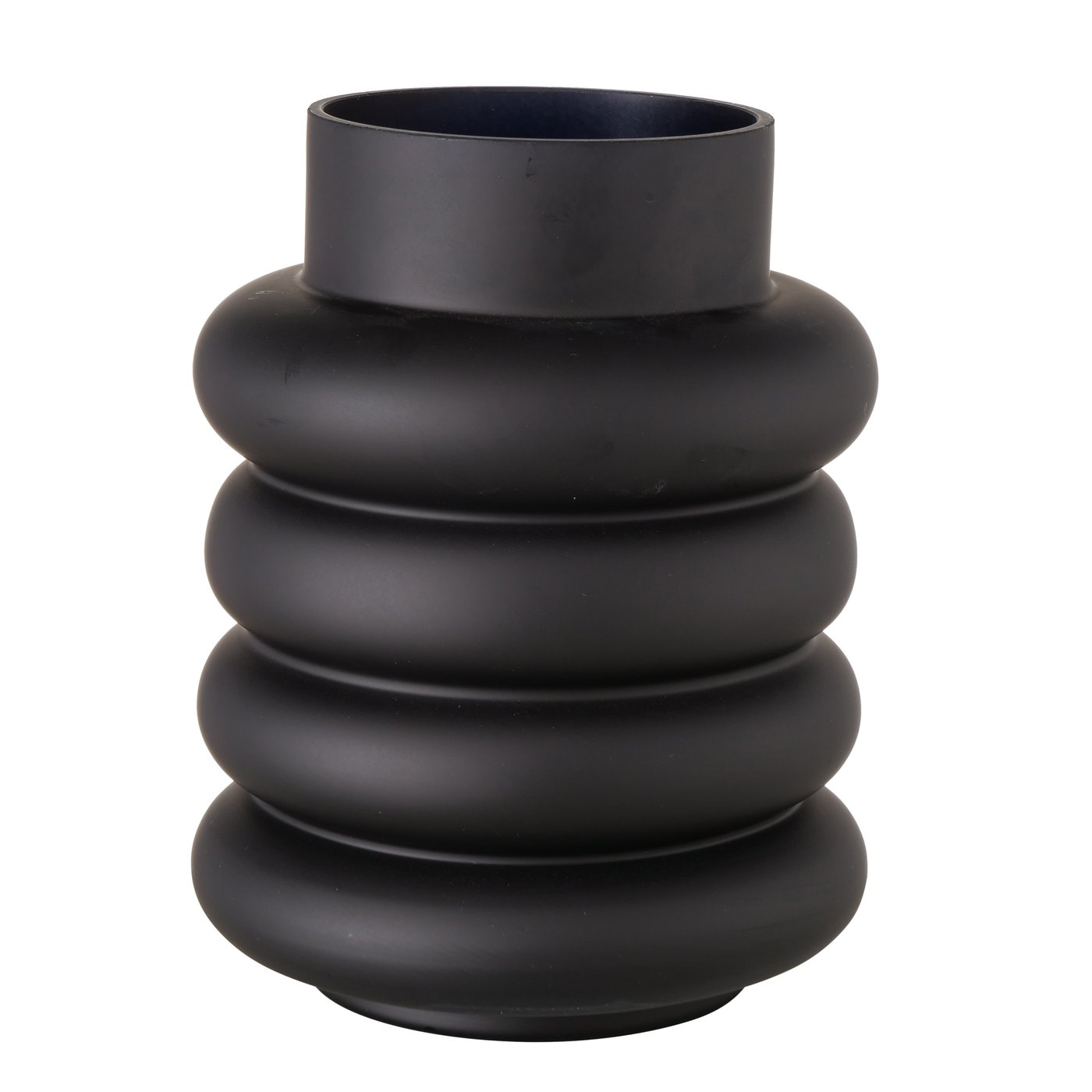 Boltze Vase Ribbo in Farbe Glas lackiert schwarz