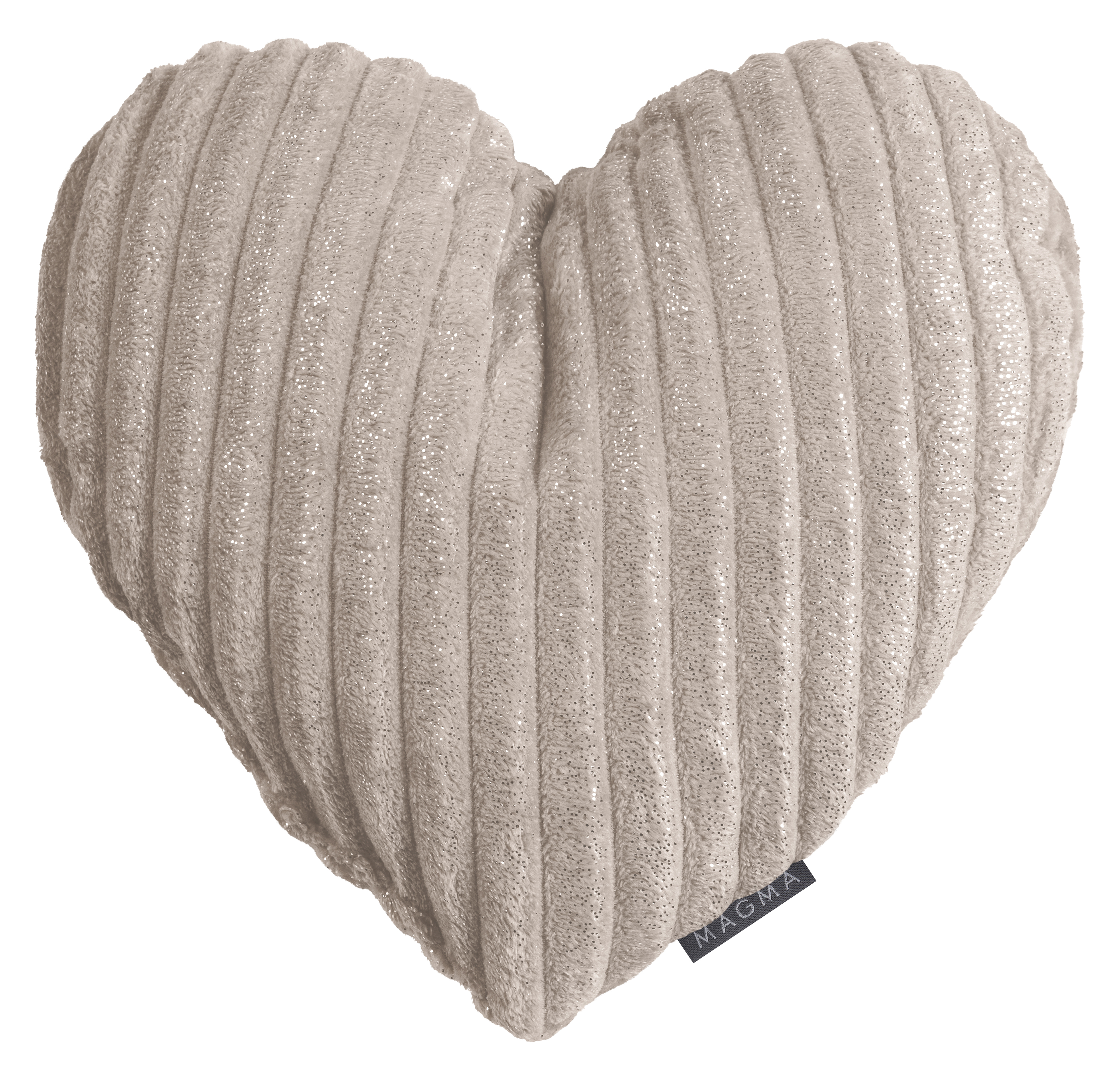 Magma Heimtex Herzkissen Silcencio 32cm SILCENCIO in Farbe taupe