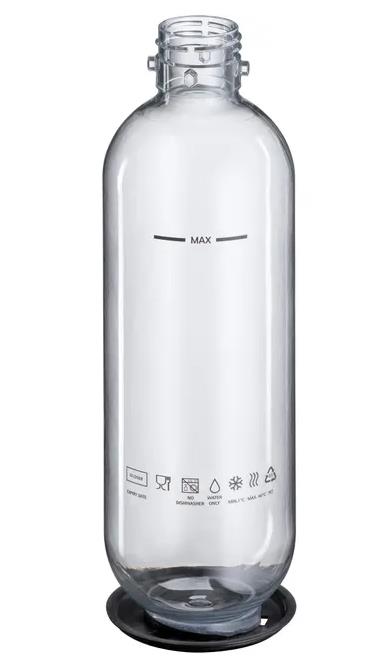 PET-Flasche Element One in 850 ml, glasflasche, wasserflasche, transparent, wiederverwendbar, max-linie