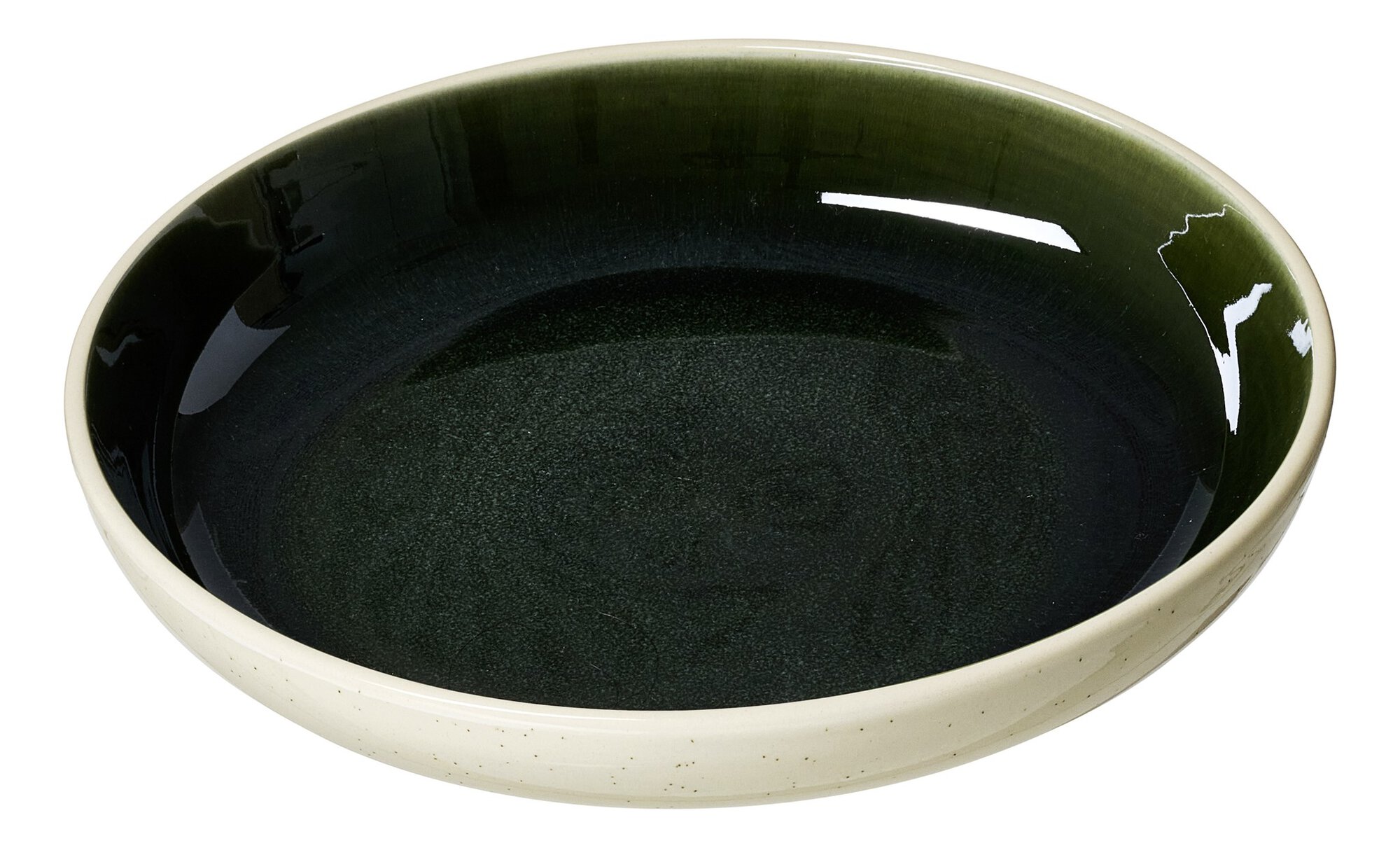 Ritzenhoff & Breker Teller tief SKOG 24,5cm aus Steingut grünöbeige