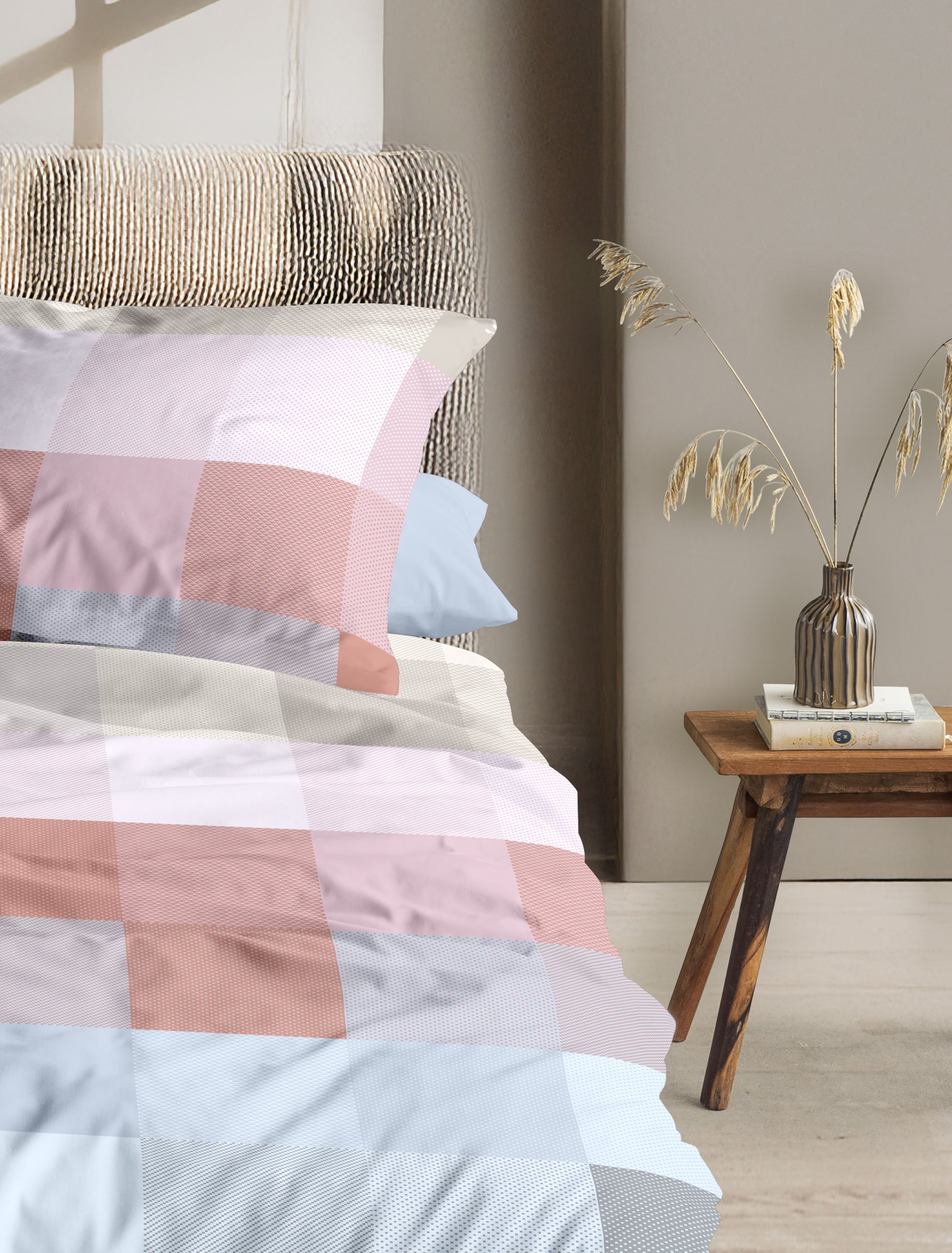 irisette Mako-Satin Bettwäsche WAVE in Farbe ca. 155x220cm, Kissen, Dekoration für Zuhause, Mobiliar, Bett