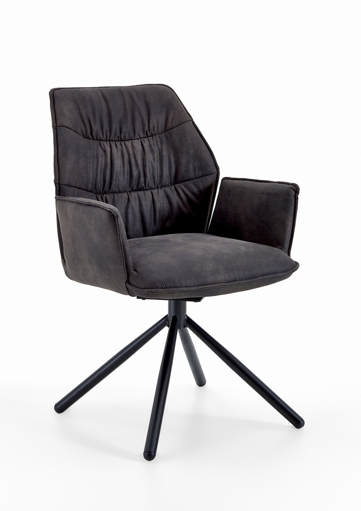 Niehoff Stuhlgruppe 4-tlg. TAPAS ca. B58 H90 T60 cm in Stoff Aberdeen anthrazit, Moebel, Stuhl, Sessel