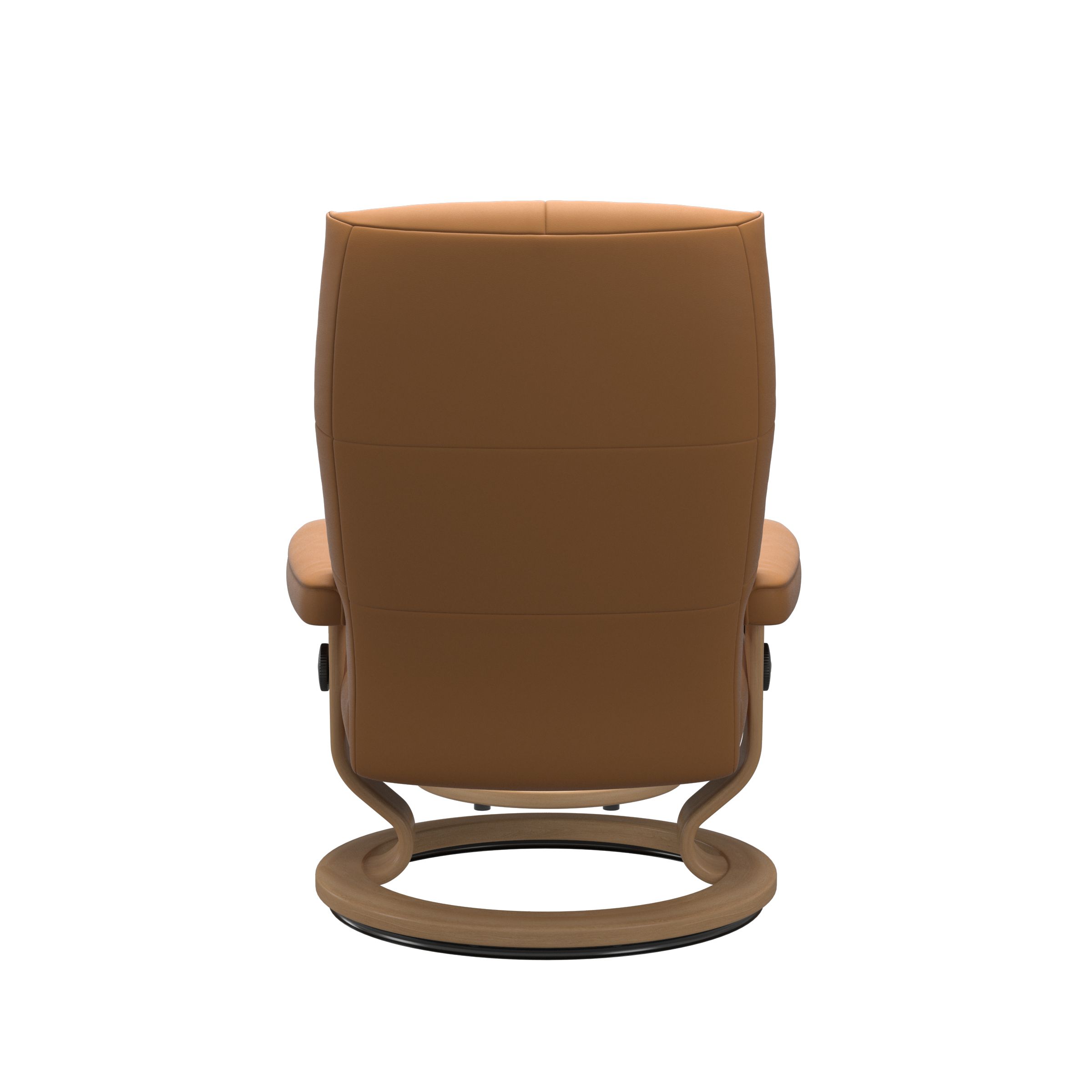 Stressless Sessel mit Hocker DAVID CLASSIC (M) in Leder Batick New Caramel