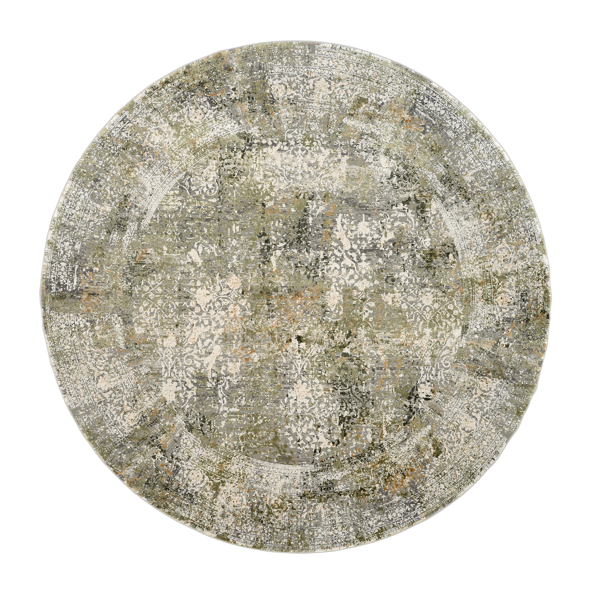 OCI Webteppich Ø ca. 160cm in Farbe grau-grün
