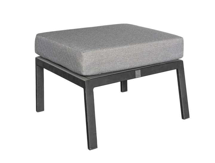 L.C. Wholesaler Hocker SONDRINO ca. B60 H43 T59 cm in Textilene silber