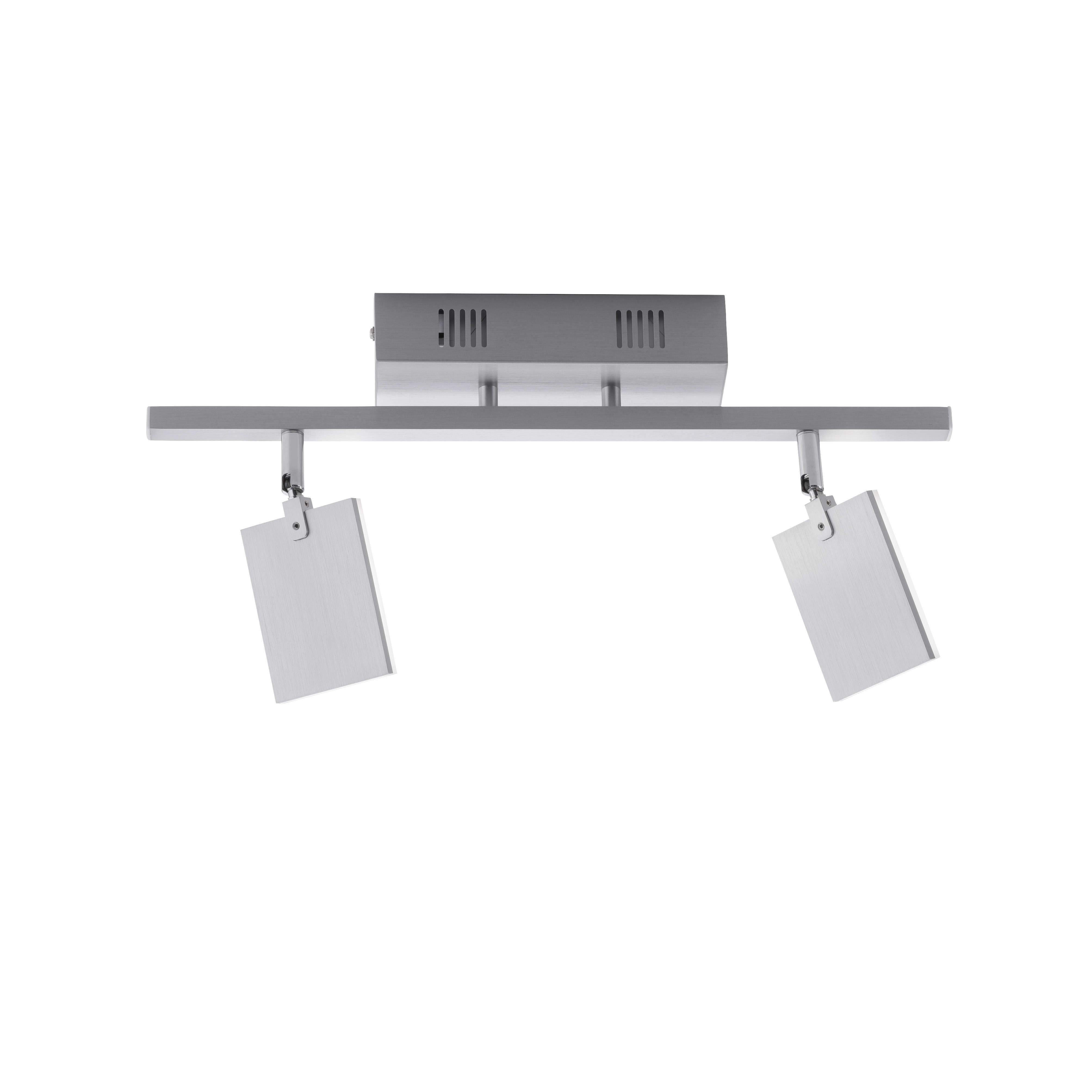 Paul Neuhaus LED-Deckenleuchte PURE MIRA 2-flammig in Farbe aluminium, deckenleuchte, spotlights, schienenleuchte, stahl, modern