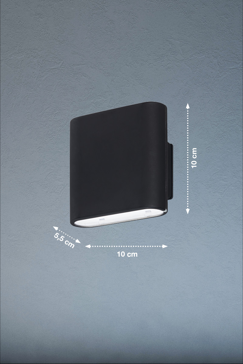 FH Lighting LED-Wandleuchte MAGNETIC in Metall sandschwarz