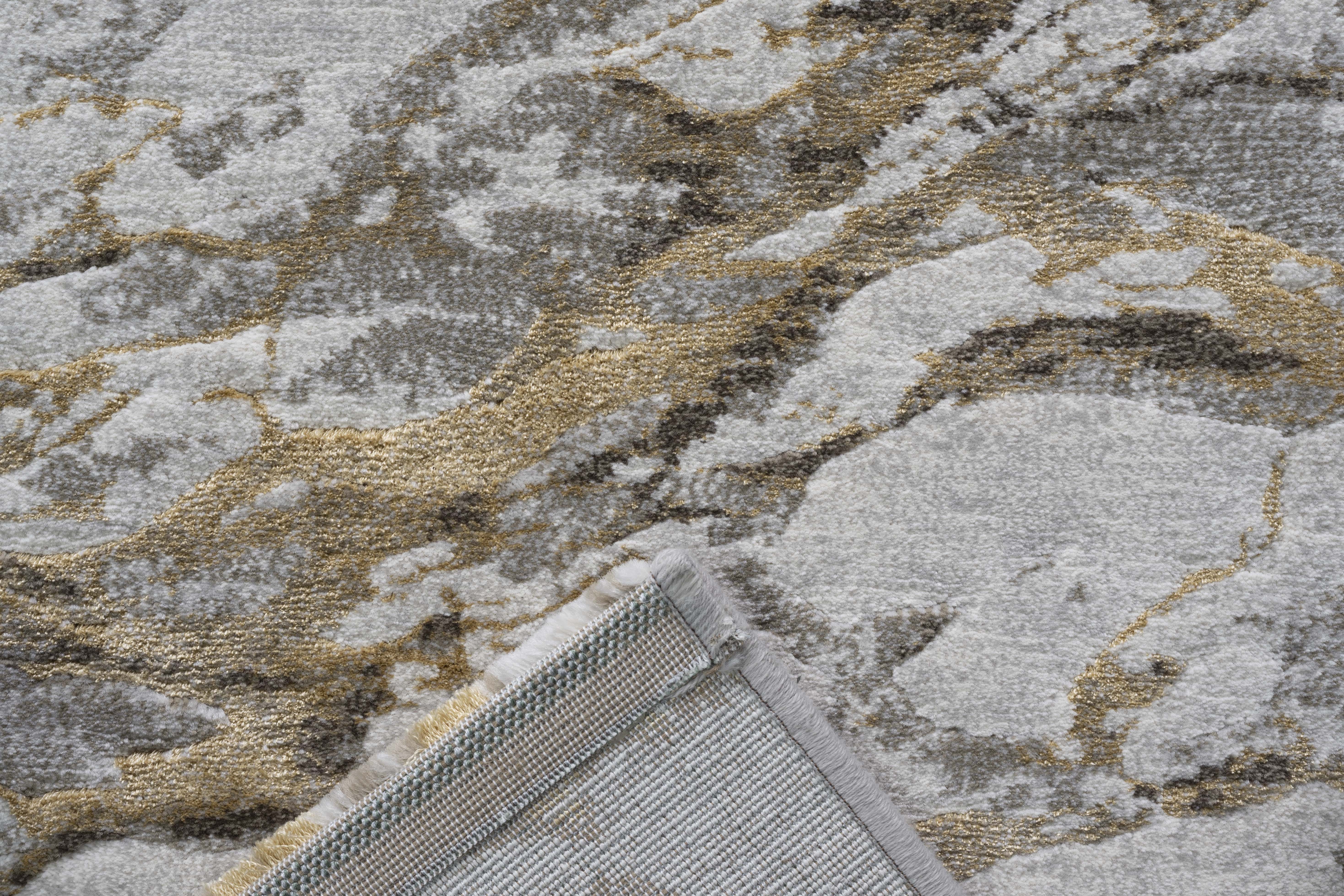 Ragolle Webteppich Platinum ca. 200x290cm in weiß-grau-gold