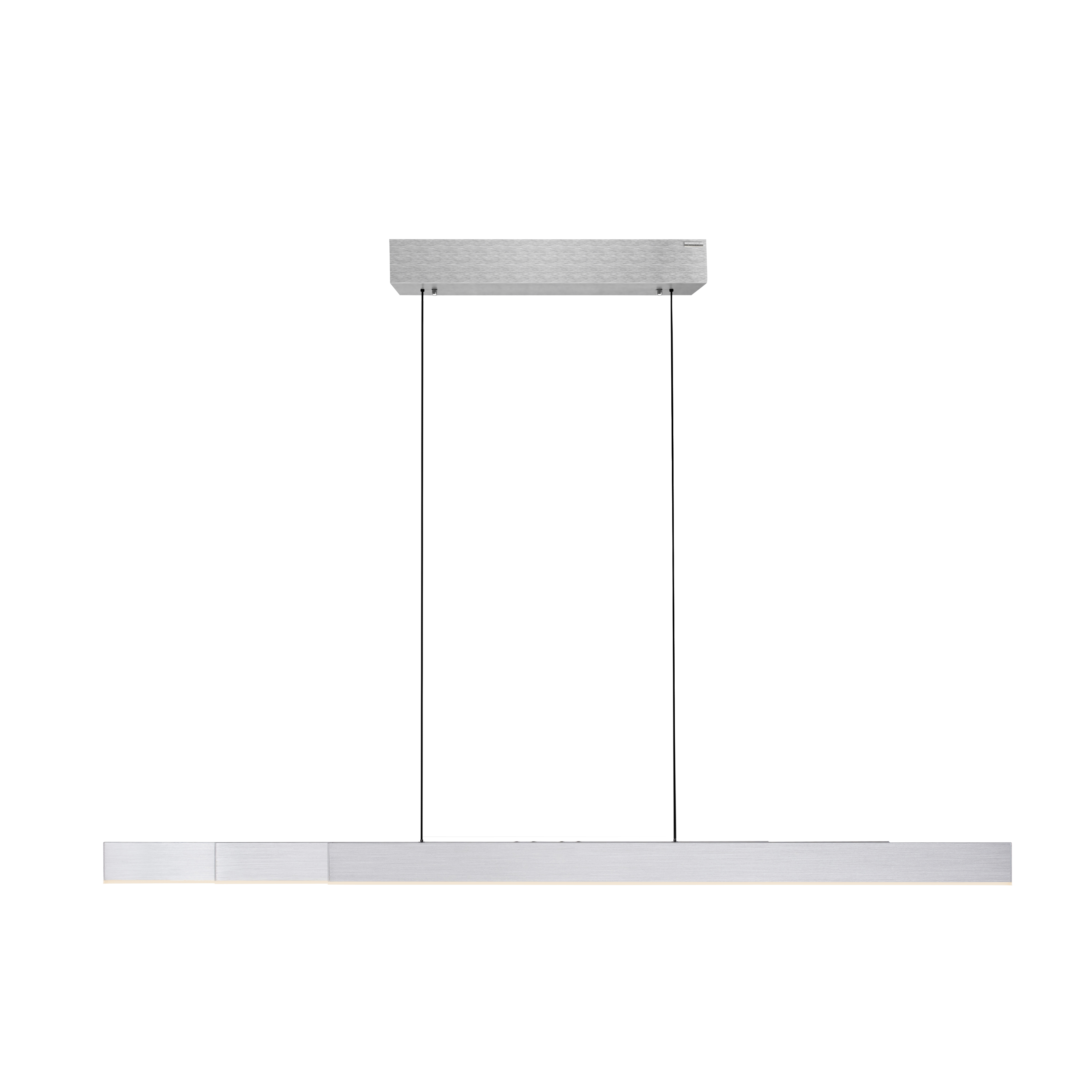 Paul Neuhaus LED-Pendelleuchte PURE MOTO-RISE 3-flammig in Farbe aluminium Paul Neuhaus LED-Pendelleuchte PURE MOTO-RISE 3-flammig in Farbe aluminium, Pendelleuchte, lineare Hängeleuchte, Metall Silber, Kabelaufhängung, LED-Streifen