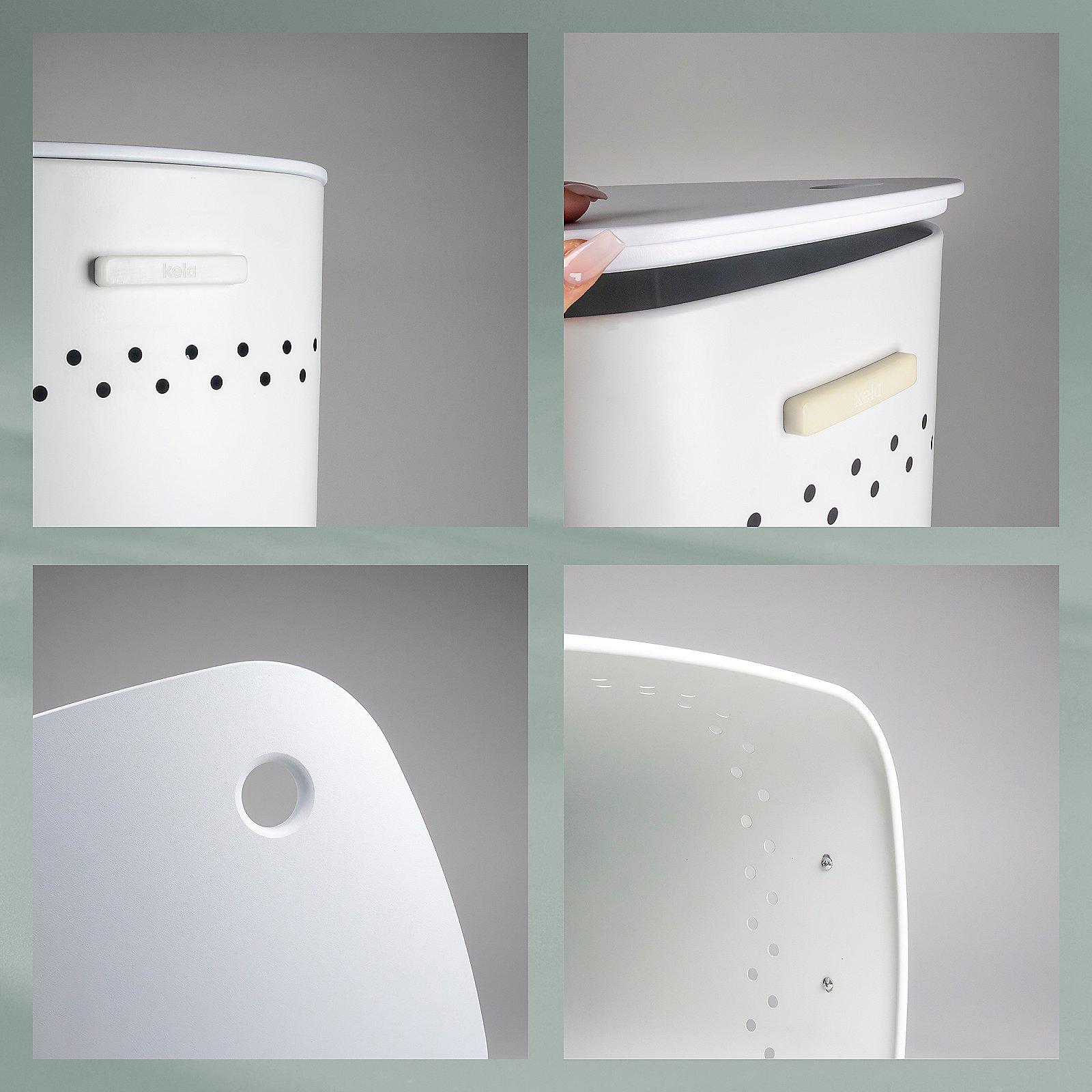 Kela Sitz-Wäschebox Malaga MALAGA in weiß