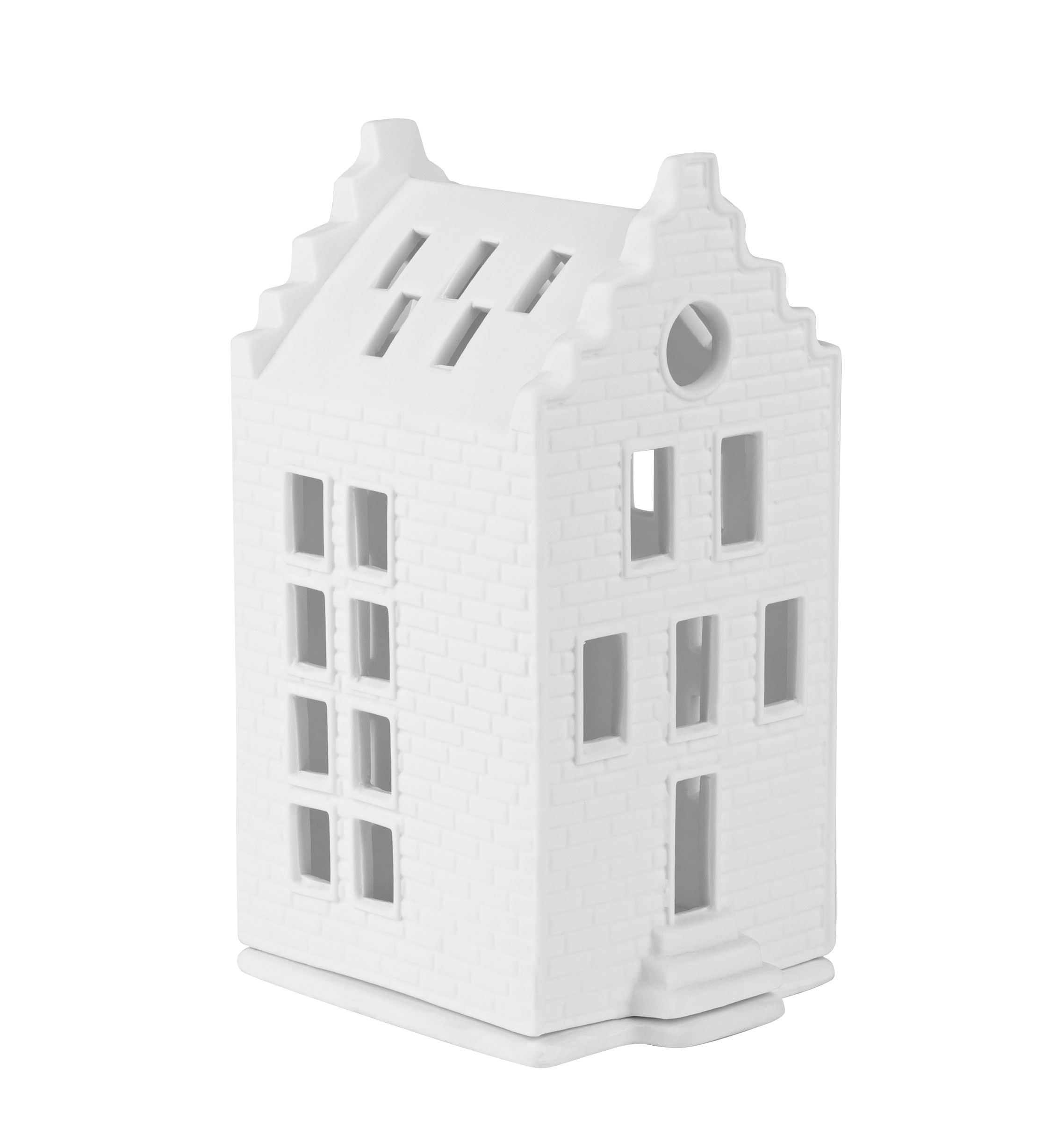 Lichthaus KLEINES BACKSTEINHAUS in Kleines Backsteinhaus, Porzellanhaus, Miniaturhaus, Weißes Haus, Deko-Objekt, Wand- oder Tischdeko