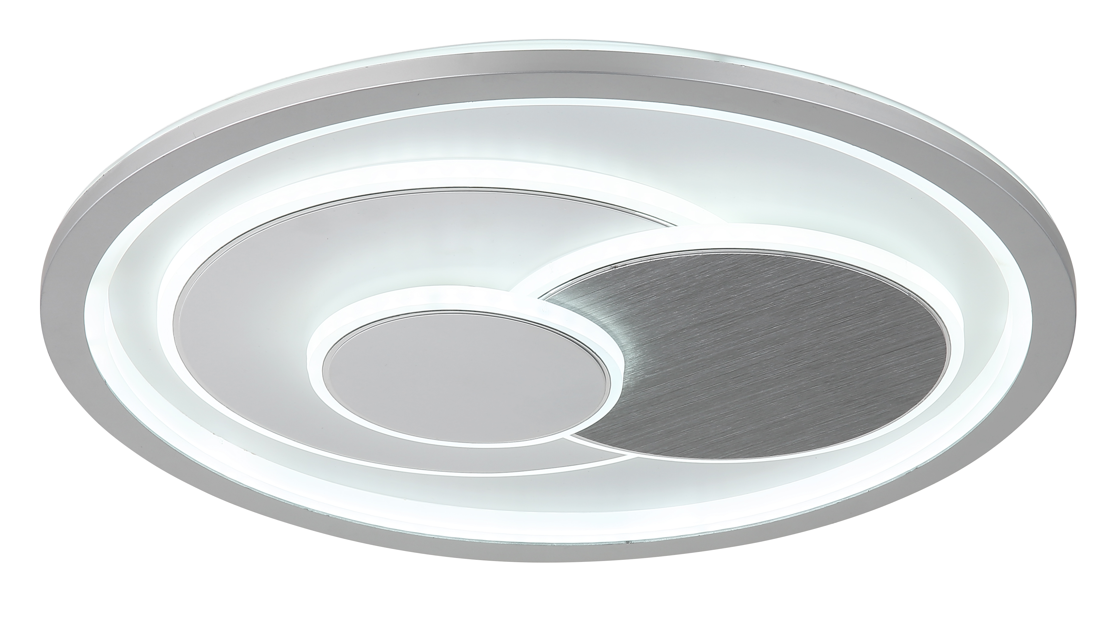 LED-Deckenleuchte in Fb. Weiß Matt, deckenleuchte, moderne lampe, LED, rund, stahloptik