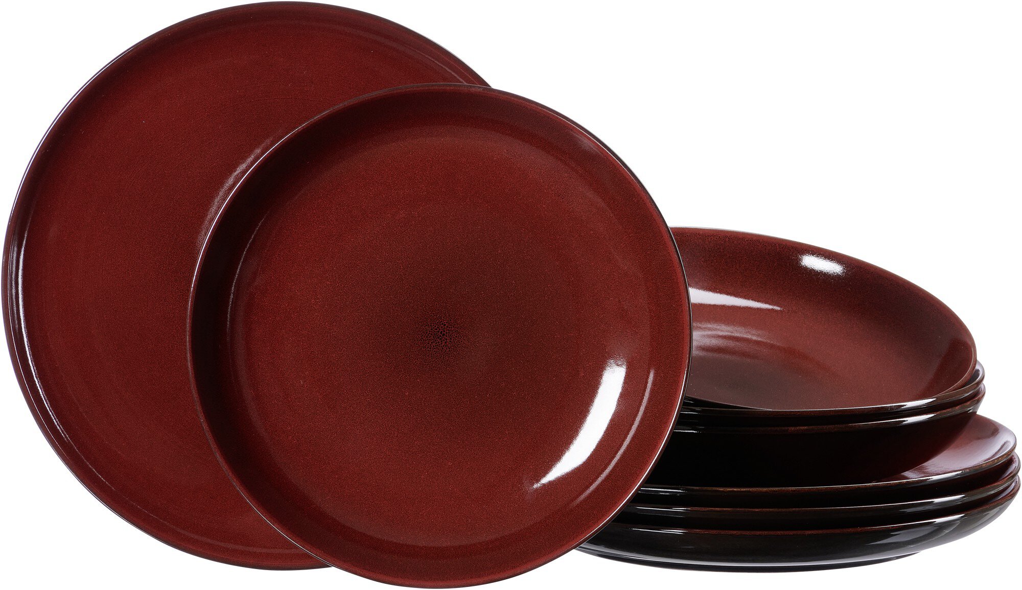 Ritzenhoff & Breker Speiseset GAMBIA 8-tlg. aus Steinzeug rot/schwarz Ritzenhoff & Breker Speiseset GAMBIA 8-tlg. aus Steinzeug rot/schwarz