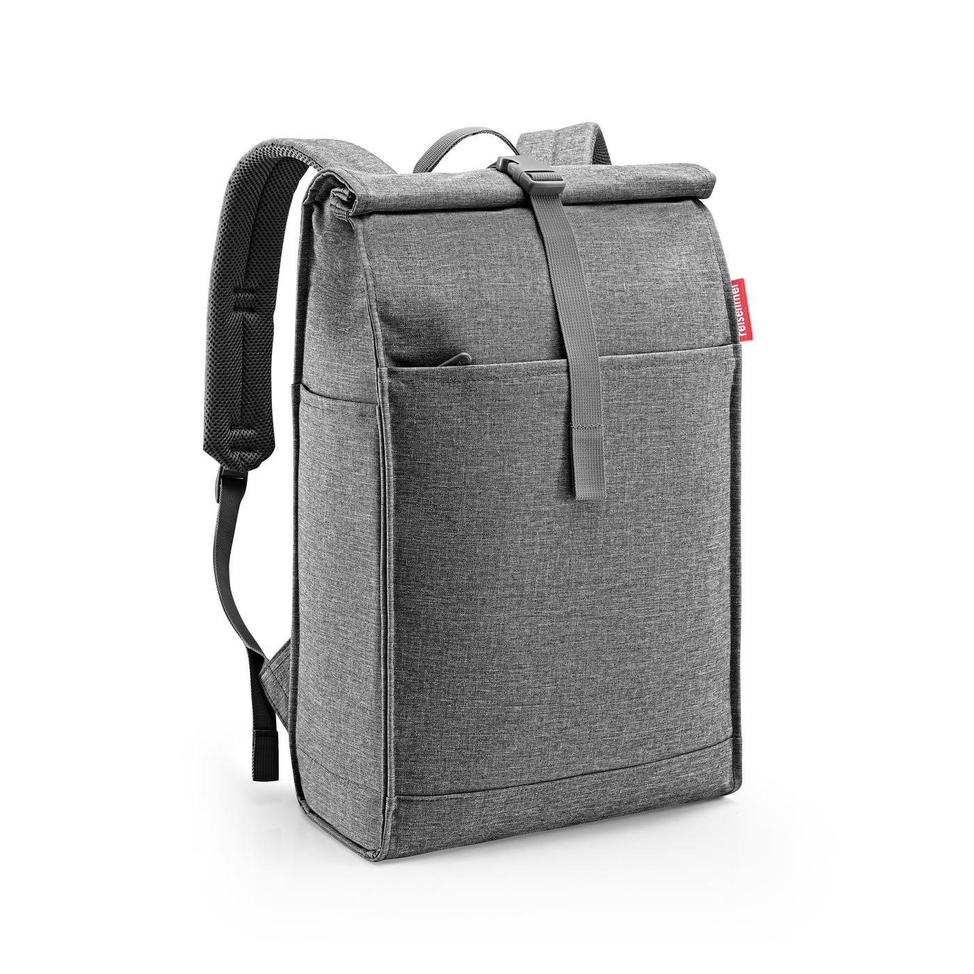 Reisenthel URBAN ROLLTOP in Farbe twist silver Reisenthel URBAN ROLLTOP in Farbe twist silver, Rucksack, Backpack, Grau, Laptopfach, Seitenfach