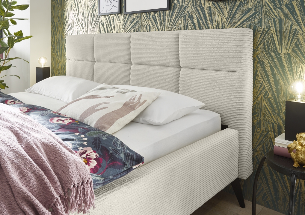 Set One by Musterring Polsterbettgestell CARY in Stoff POSO beige, Kissen, Dekoration für Zuhause, Innenarchitektur, Mobiliar
