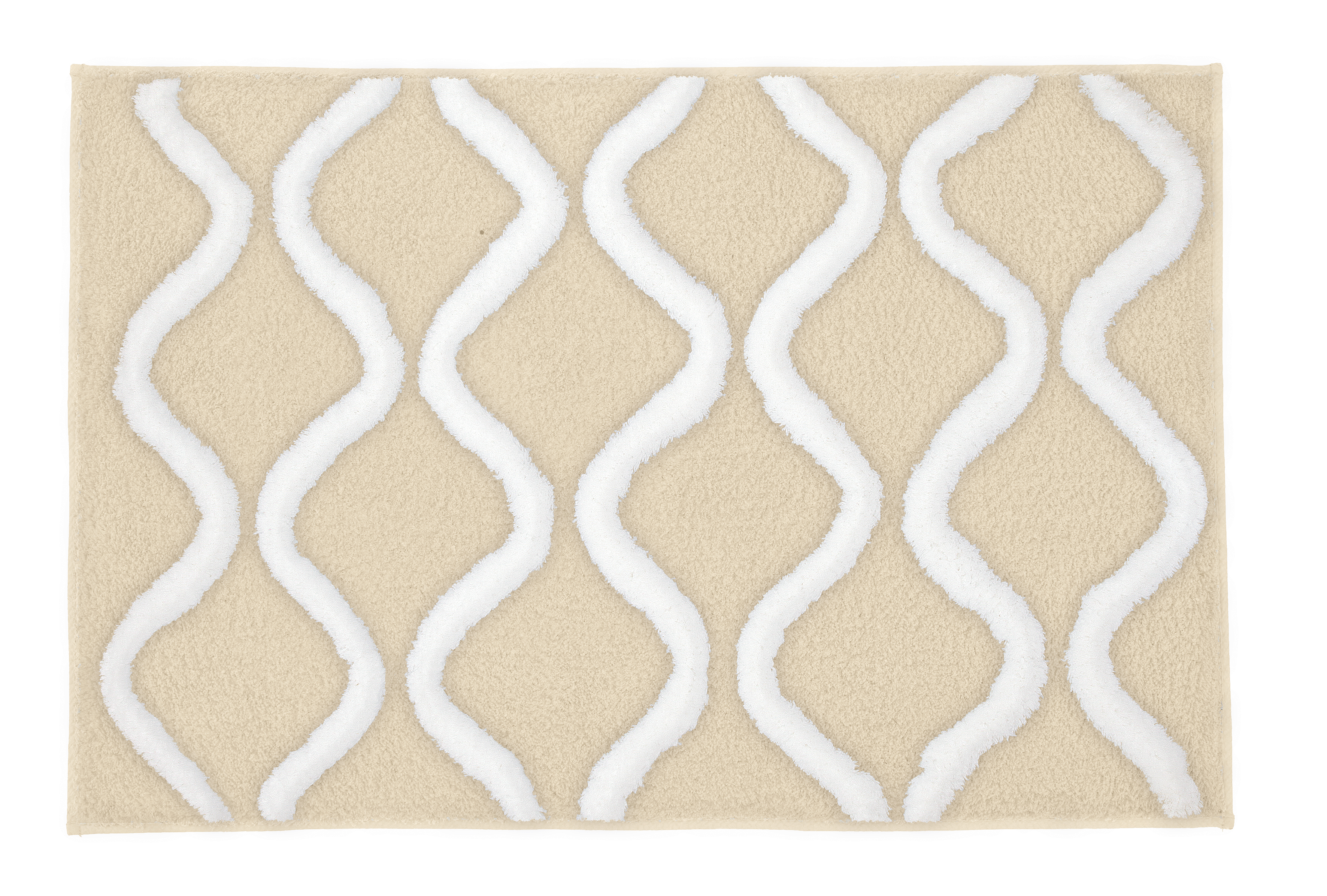 Kleine Wolke Badteppich PIANA ca. 60x90cm in Farbe Sandbeige