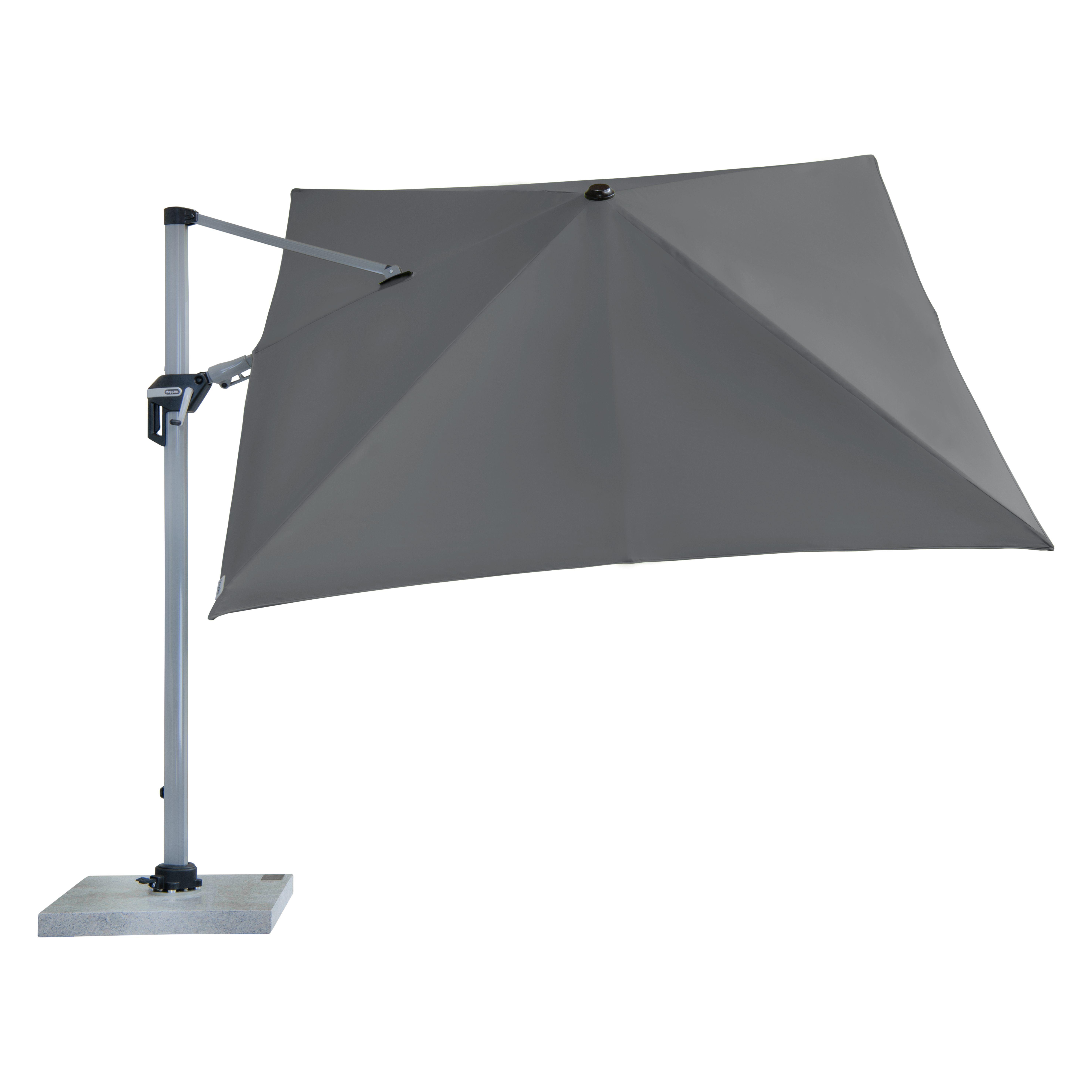Doppler Pendelschirm Active II ca. 350x260cm in anthrazit, Schirm, Sonnenschutz, Markise, Garten, Stütze