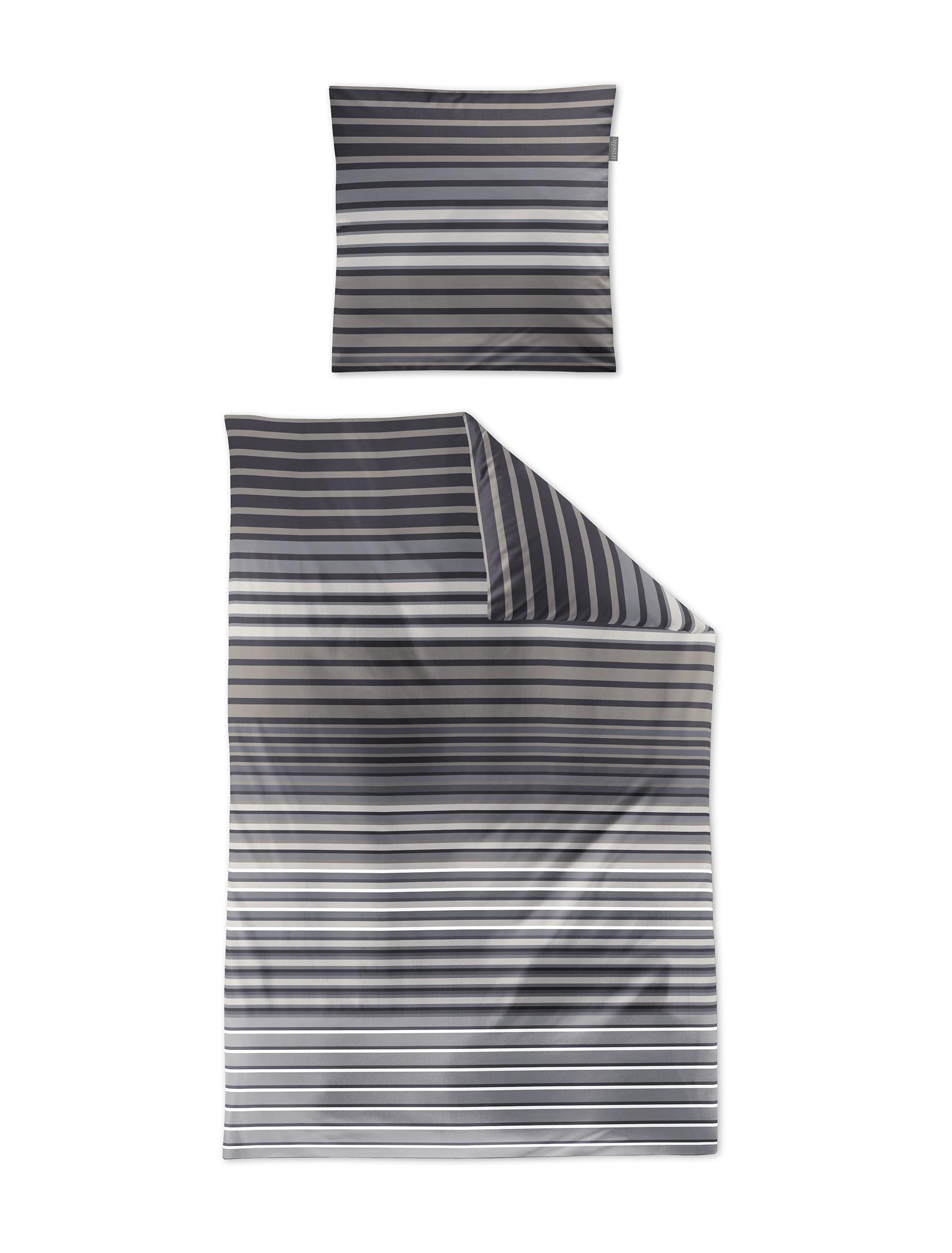 Irisette Tencel-Satin Bettwäsche LOTUS ca. 155x220cm in Farbe grau