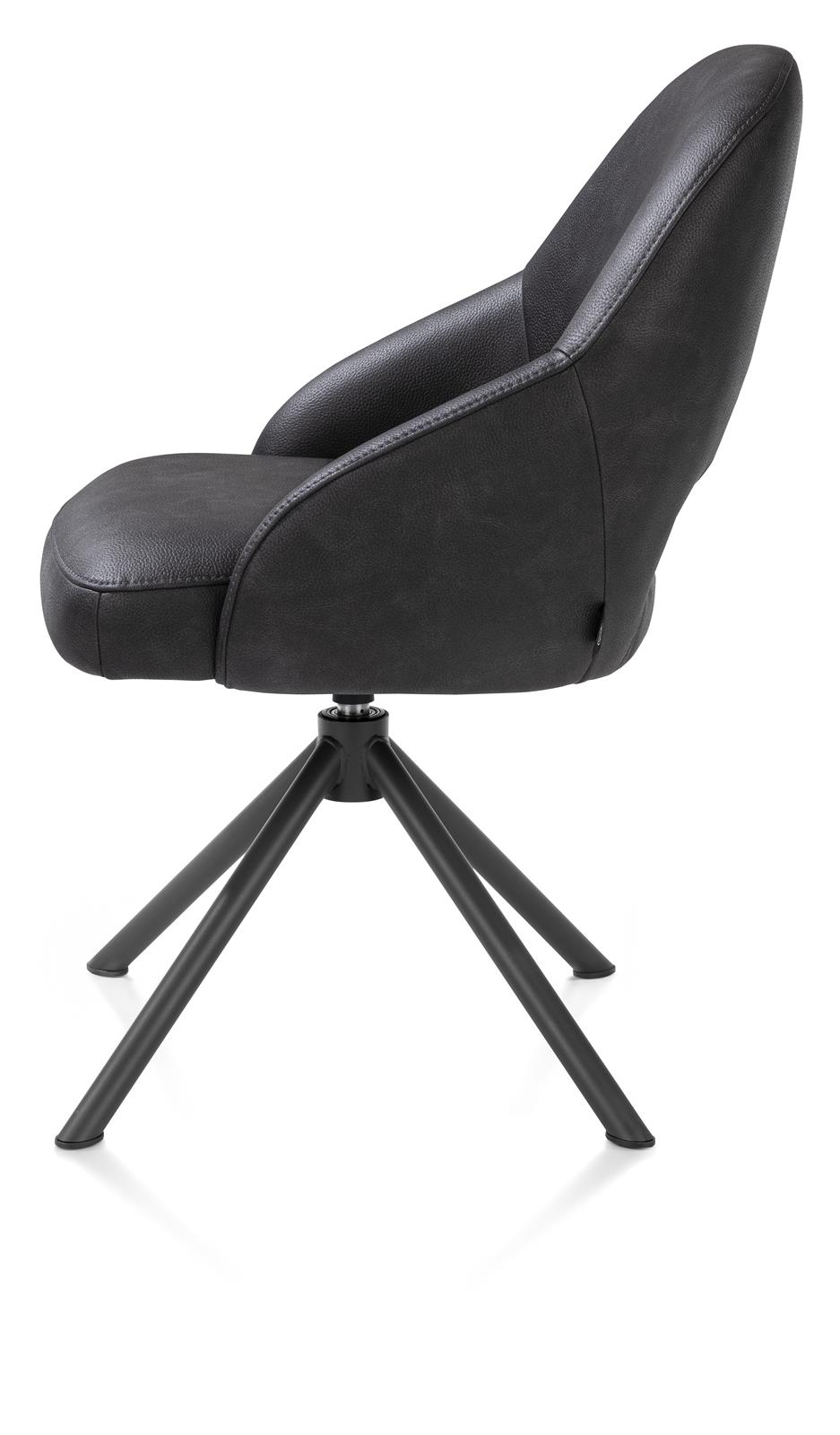 Henders & Hazel Stuhl NIKOLAS ca. B55 H87 T64 cm in Lederoptik Pala lava