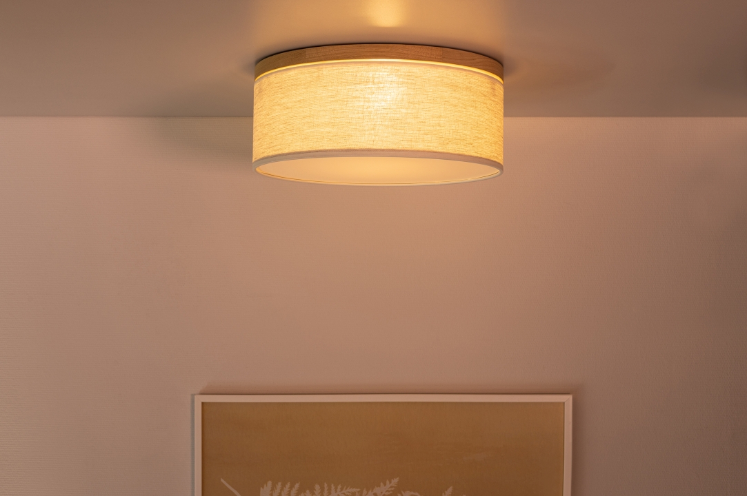Spot Light Deckenleuchte BOHO 2-flammig in Eiche geölt/beige/weiß
