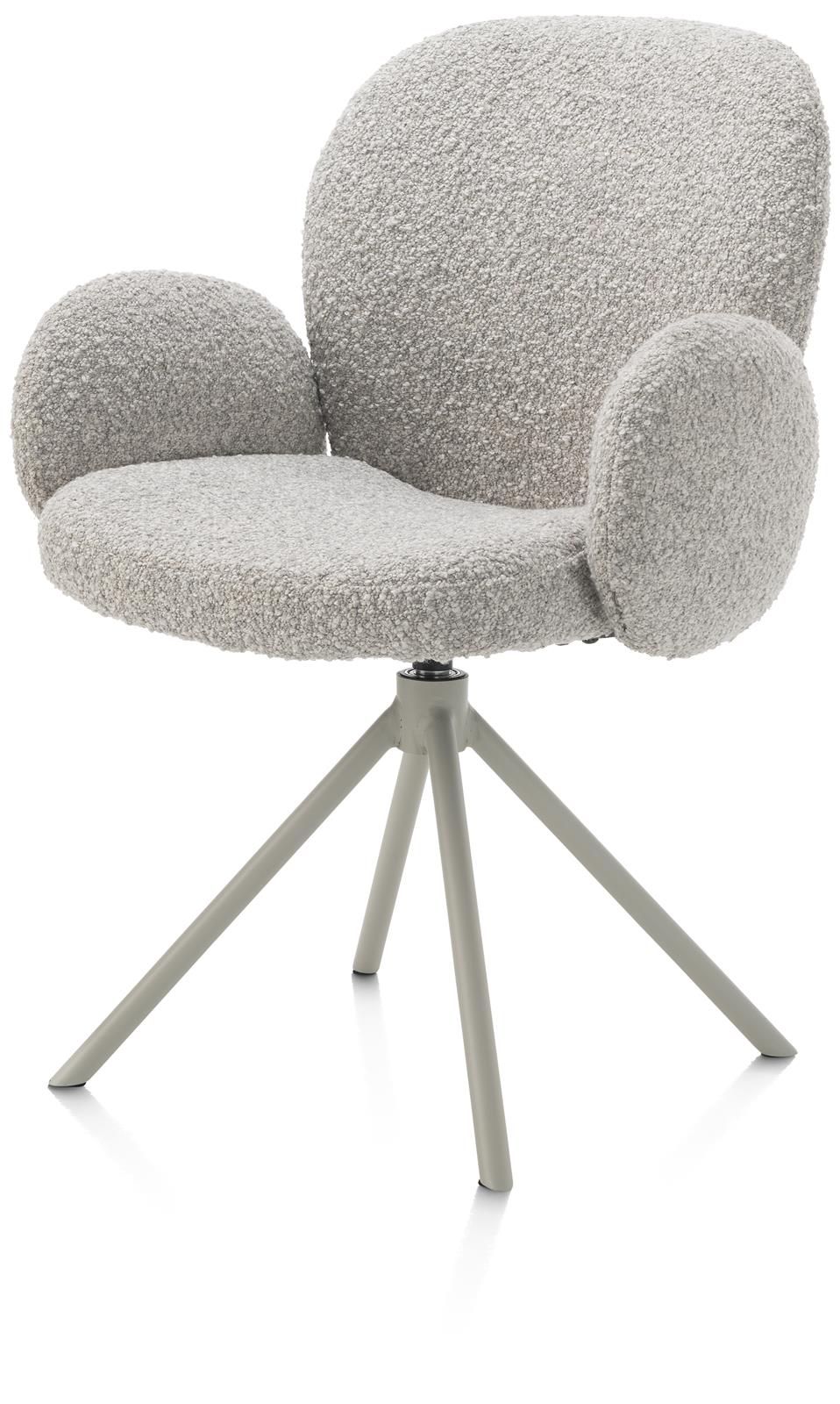 XOOON Armstuhl JAXON ca. B66 H85 T63 cm in Stoff Brioni kiesel
