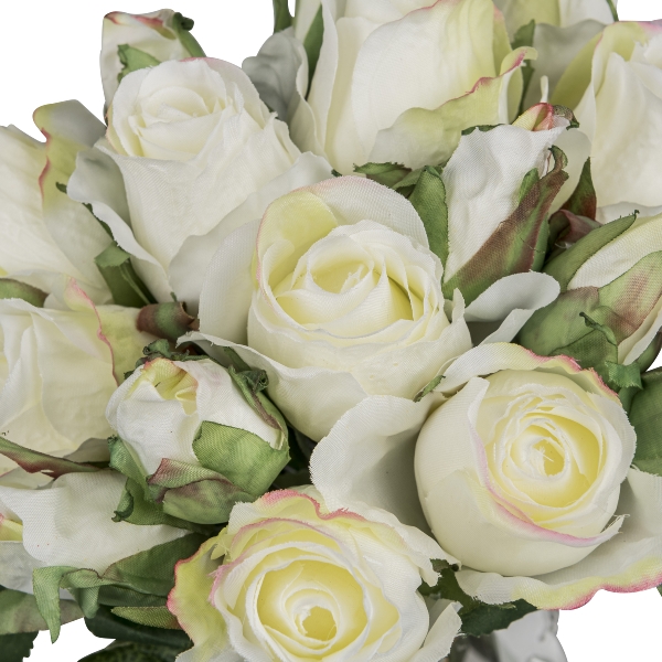 Rosenbouquetx 29cm 3022121-48 in Beige Gasper Rosenbouquet x16 in Farbe Creme