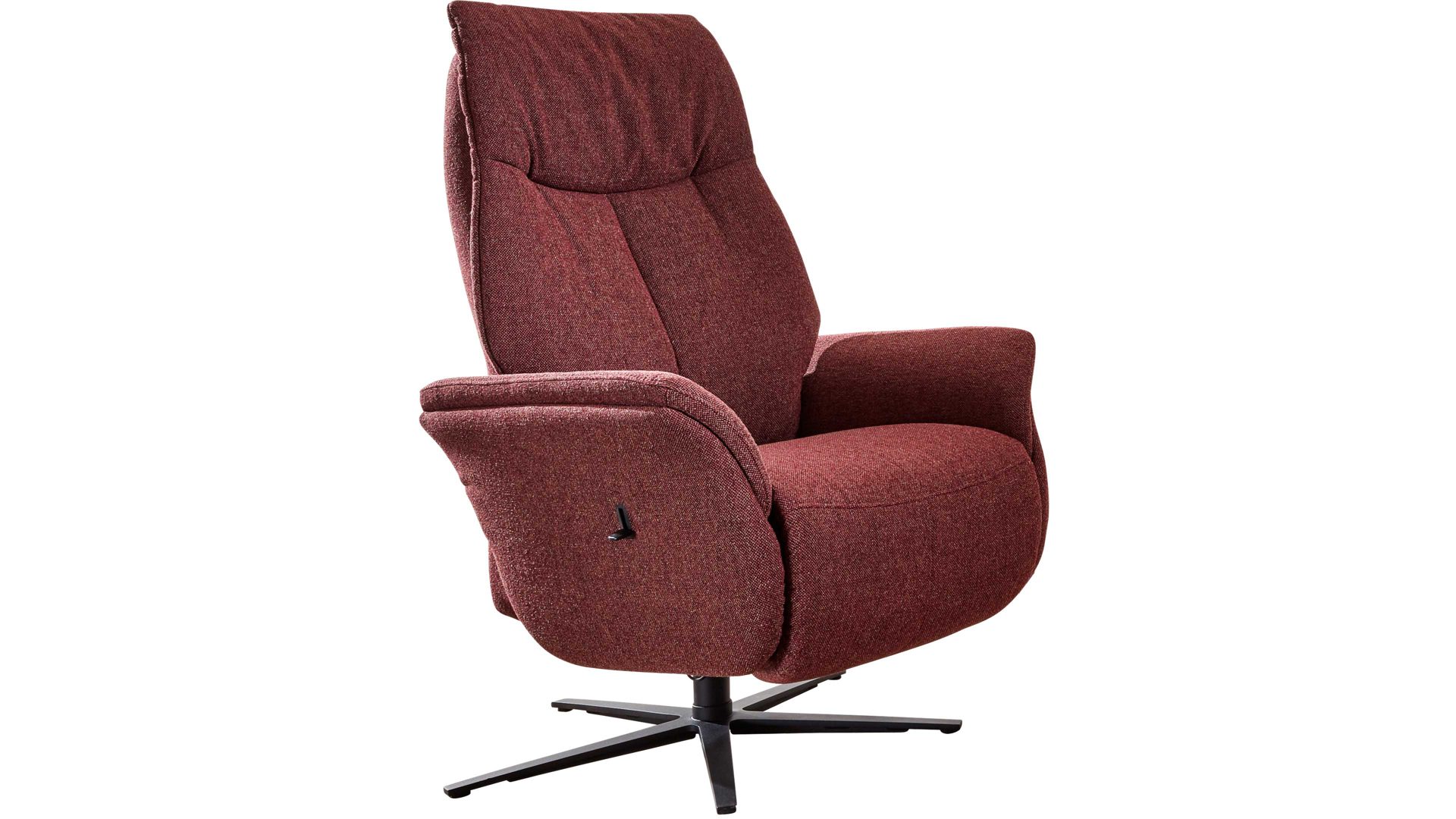 Interliving Relaxsessel, 2-motorisch IL-4550 in Stoff Melange chianti/Sternfuß anthrazit 